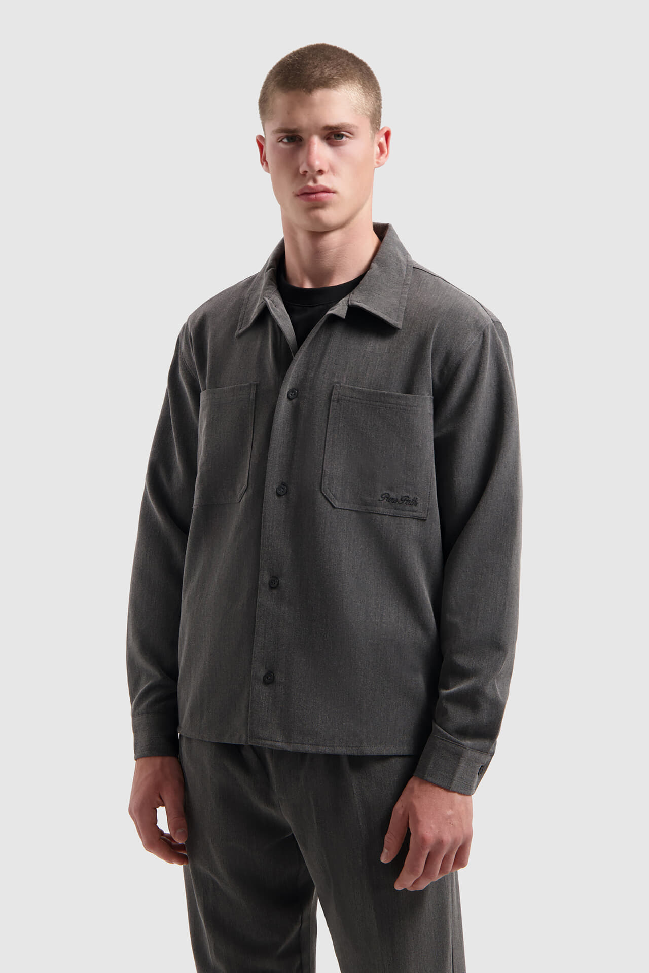 Pure Path Overshirt Antraciet
