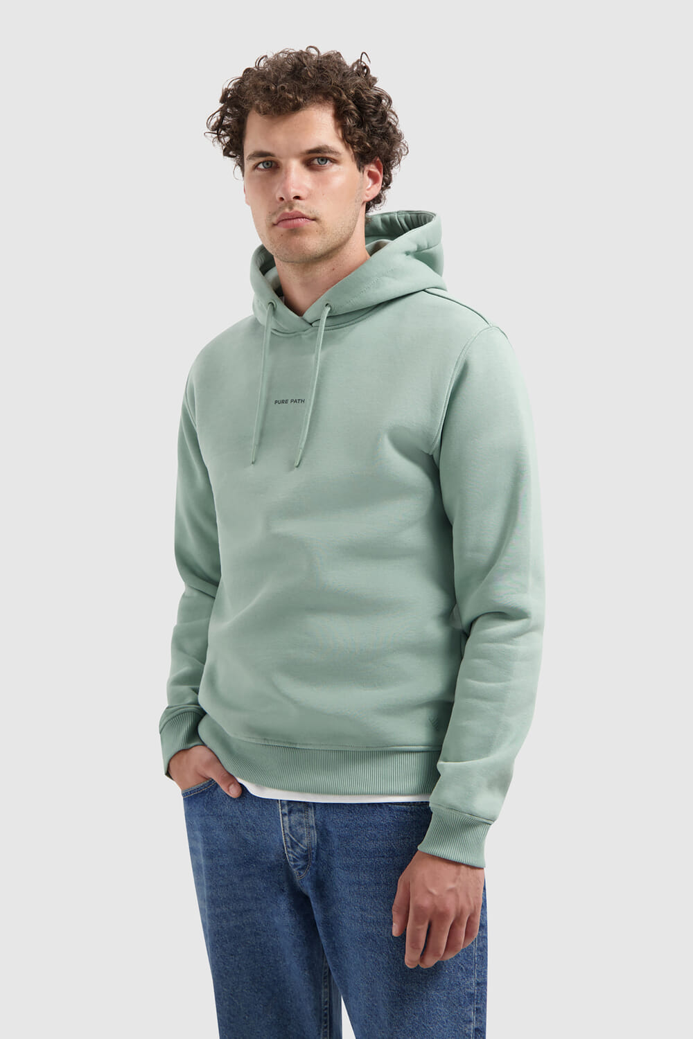 Pure Path Hoodie Essential Logo Groen