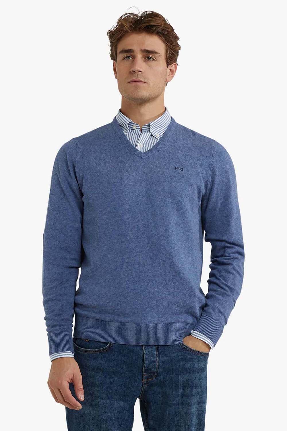 McGregor Trui V-hals Blauw