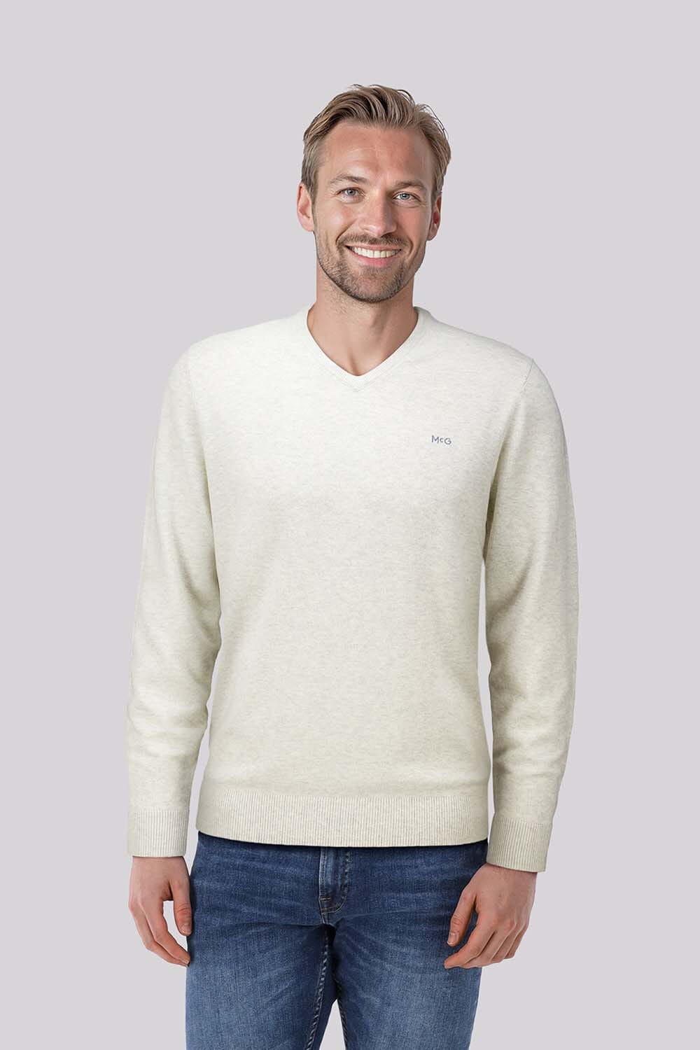 McGregor Trui V-hals Off White