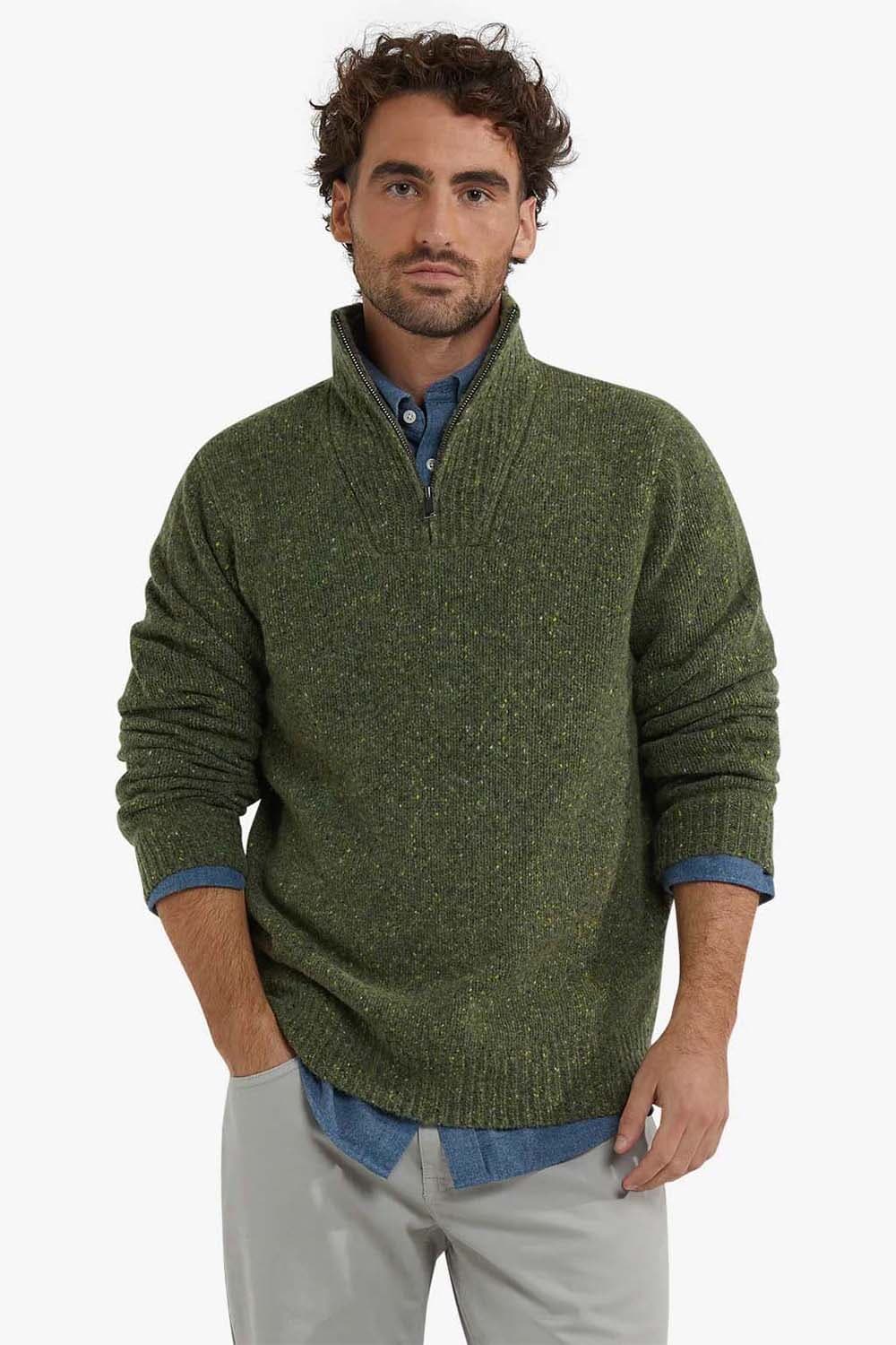 McGregor Half-zip Trui Fisherman Groen