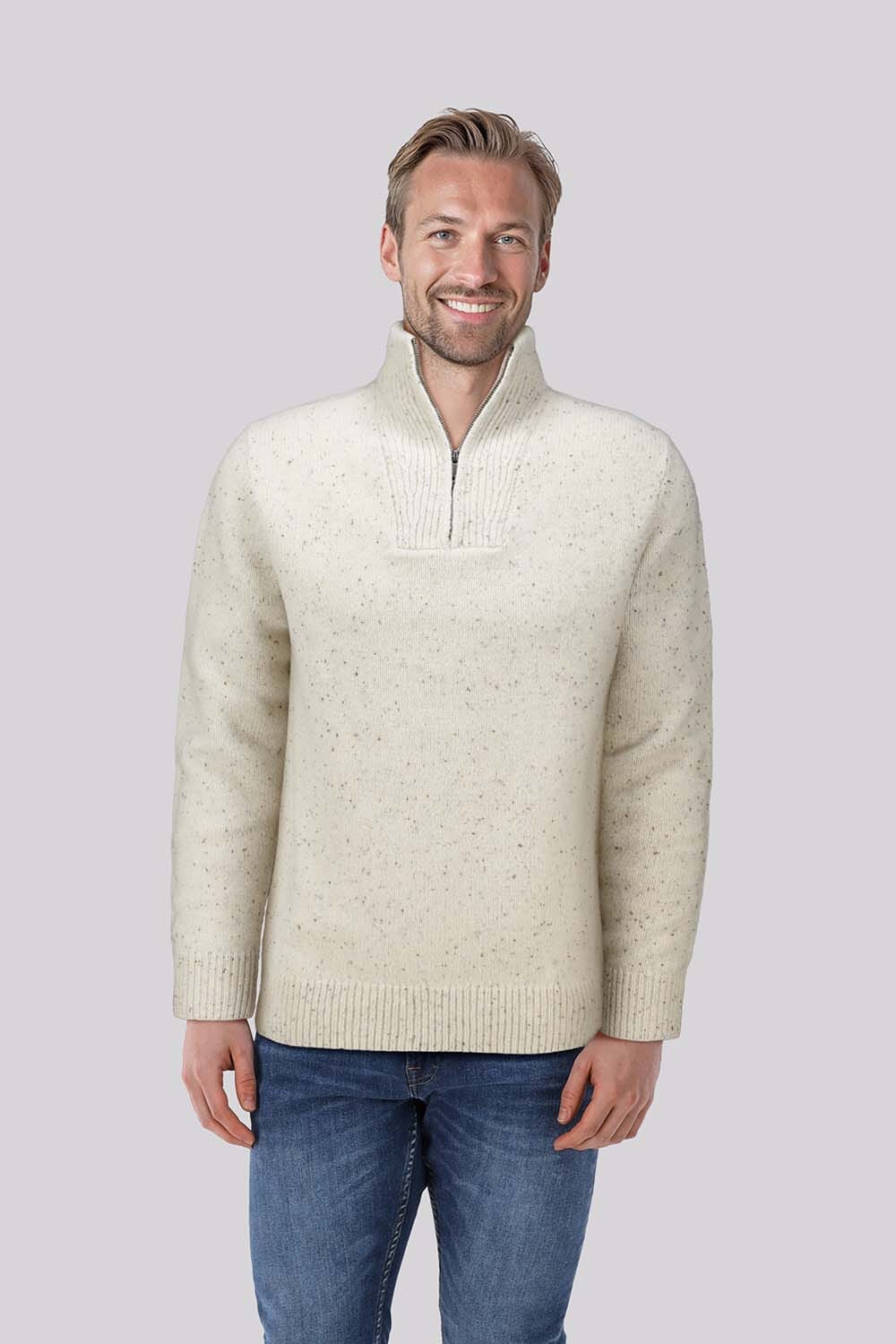 McGregor Half-zip Trui Fisherman Off White
