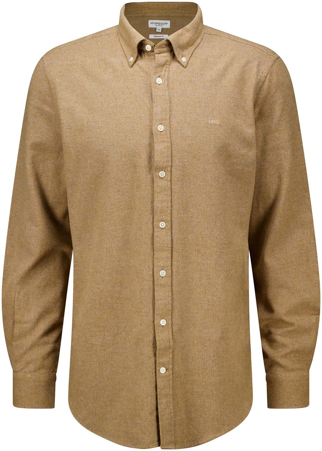 McGregor Overhemd Oxford Flannel  Camel