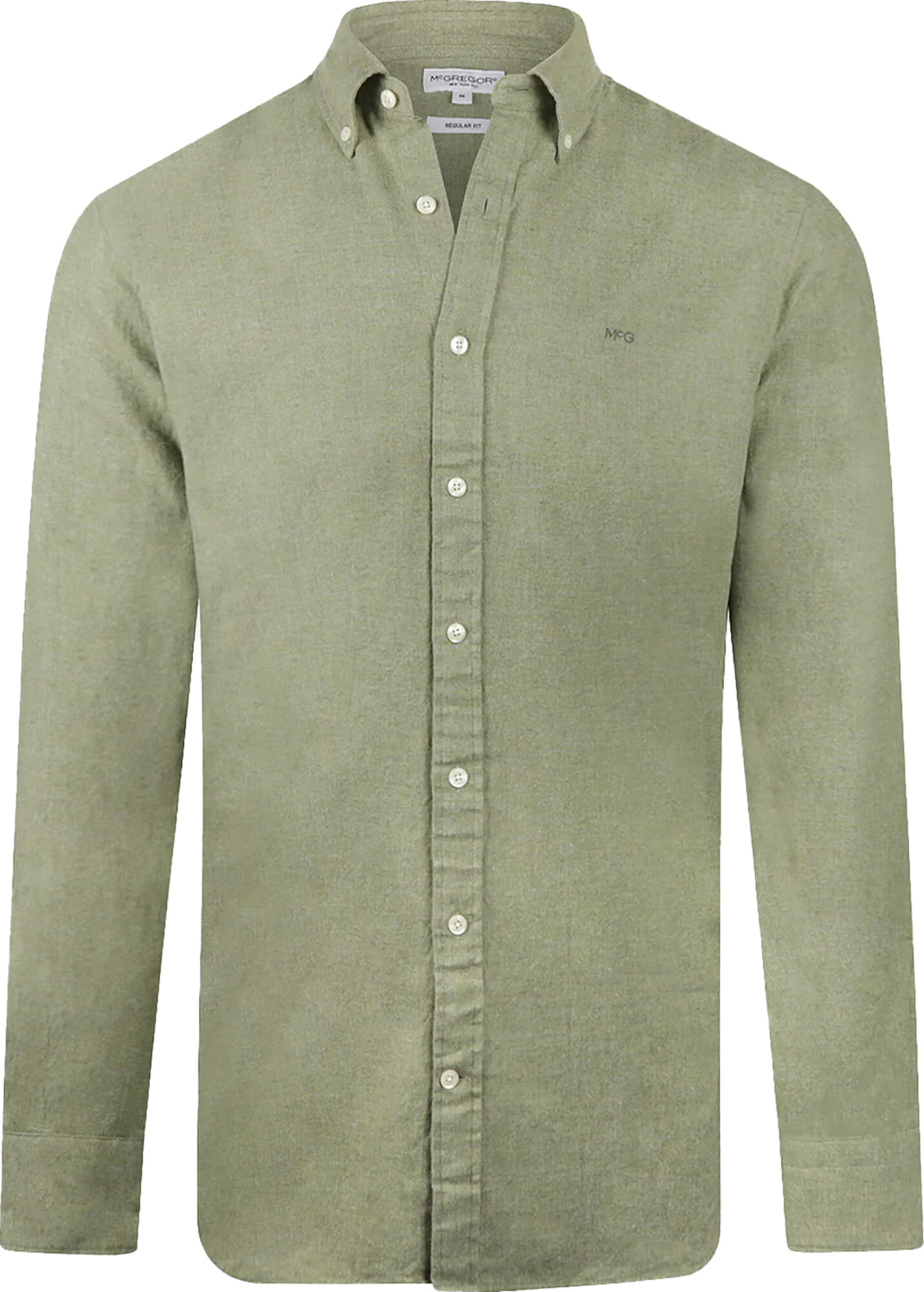 McGregor Overhemd Oxford Flannel  Groen