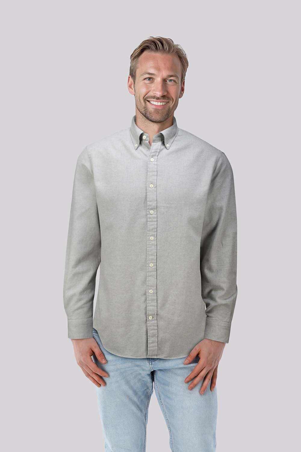 McGregor Overhemd Oxford Flannel  Grijs