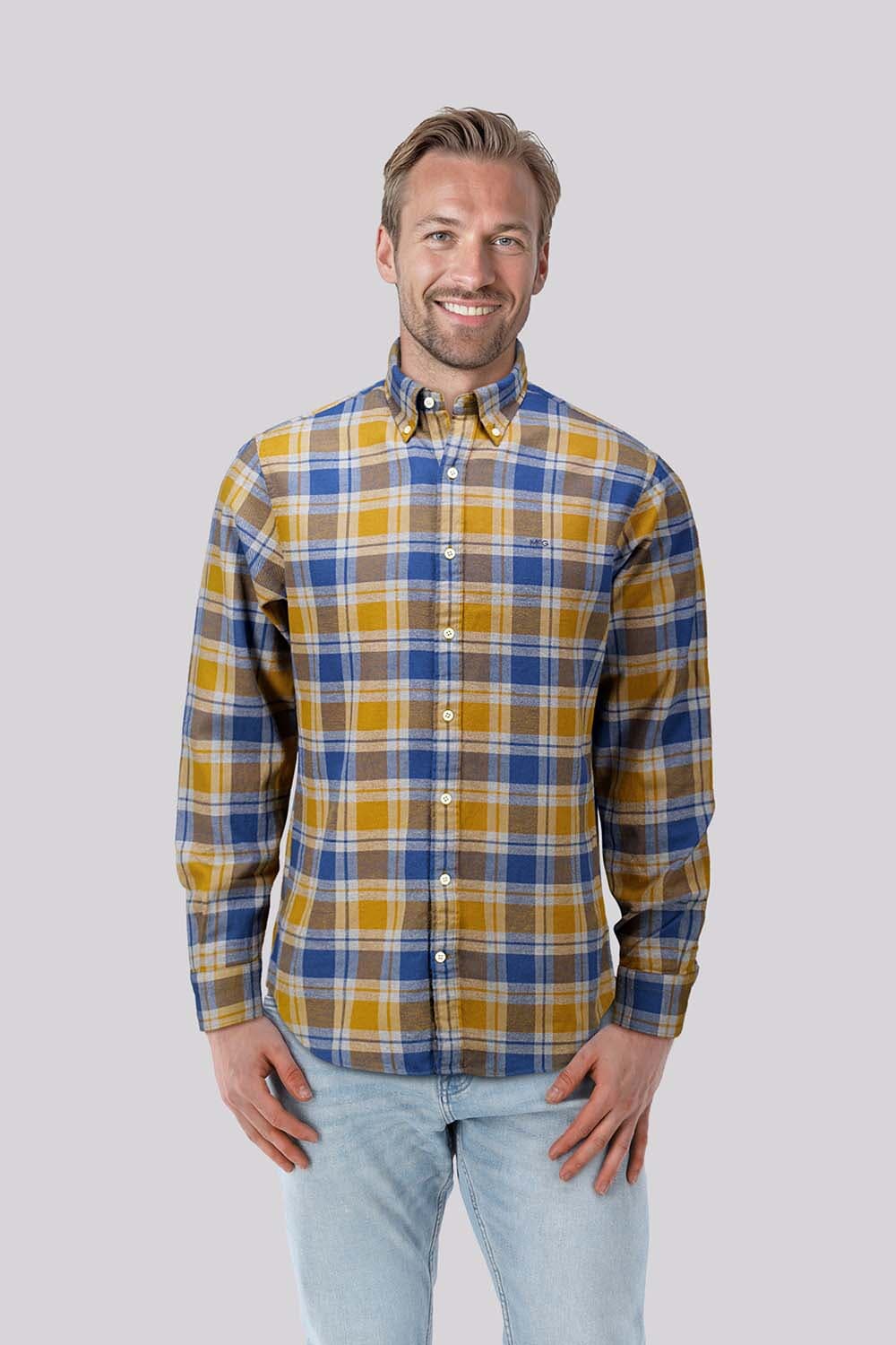 McGregor Overhemd Check Flannel Camel
