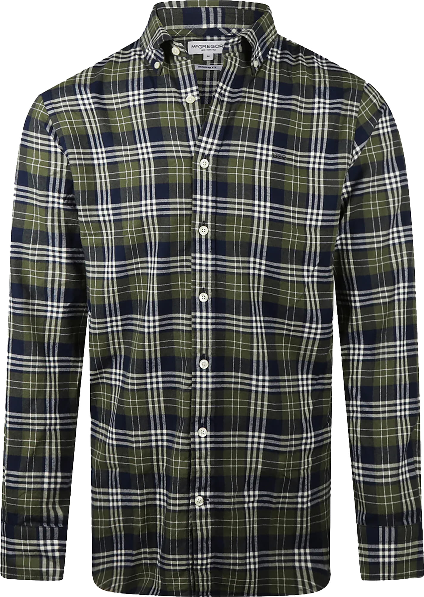 McGregor Overhemd Oxford Check Flannel Groen