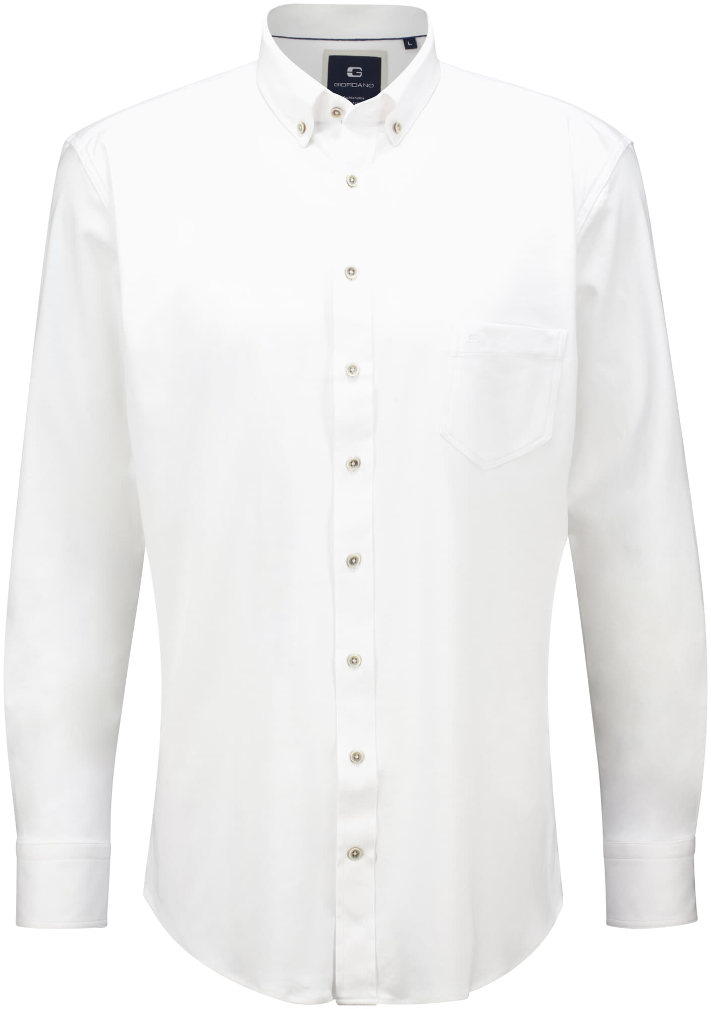 Giordano Overhemd Ivy Jersey Liquid Off White