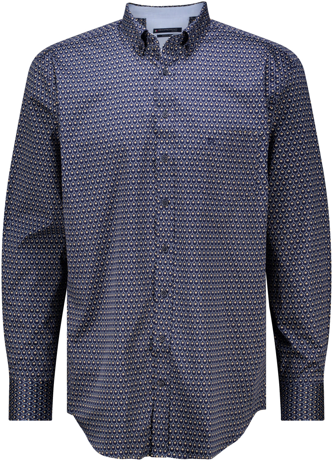 Giordano Overhemd Ivy Satin Strech Blauw