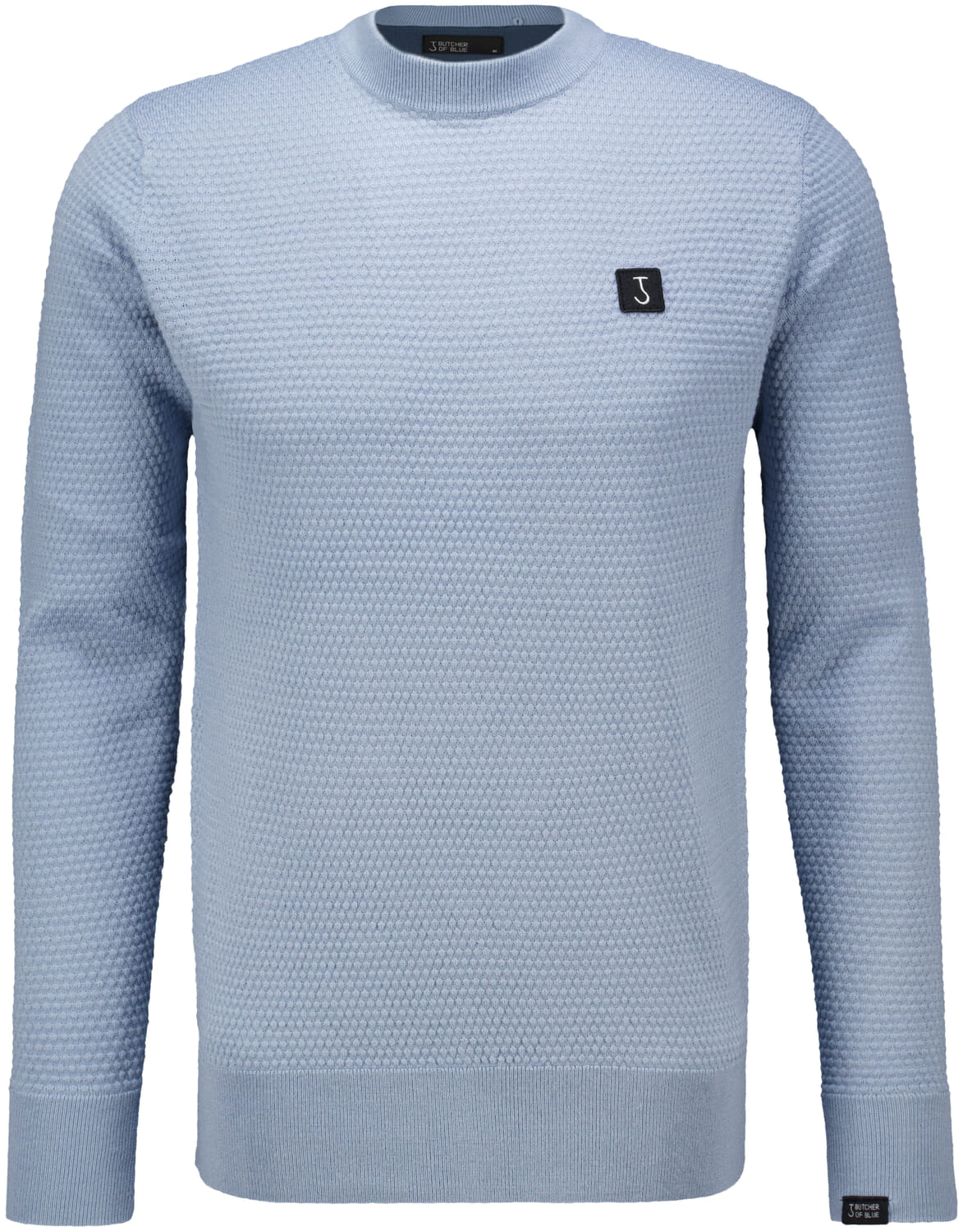 Butcher Of Blue Trui Structure Crew Blauw