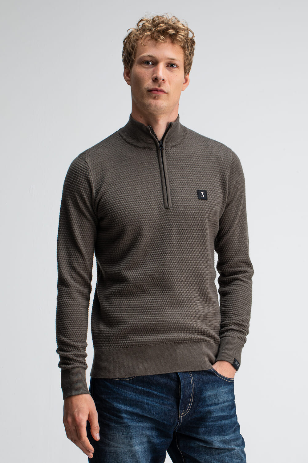 Butcher Of Blue Structure Halfzip Beige