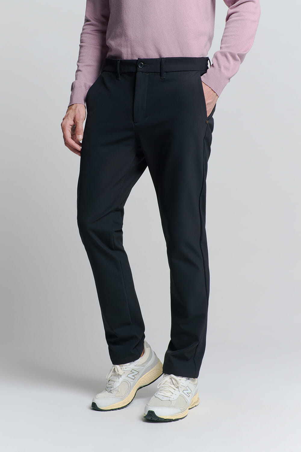 No Excess Chino 4-Way Stretch Sedoc Blauw