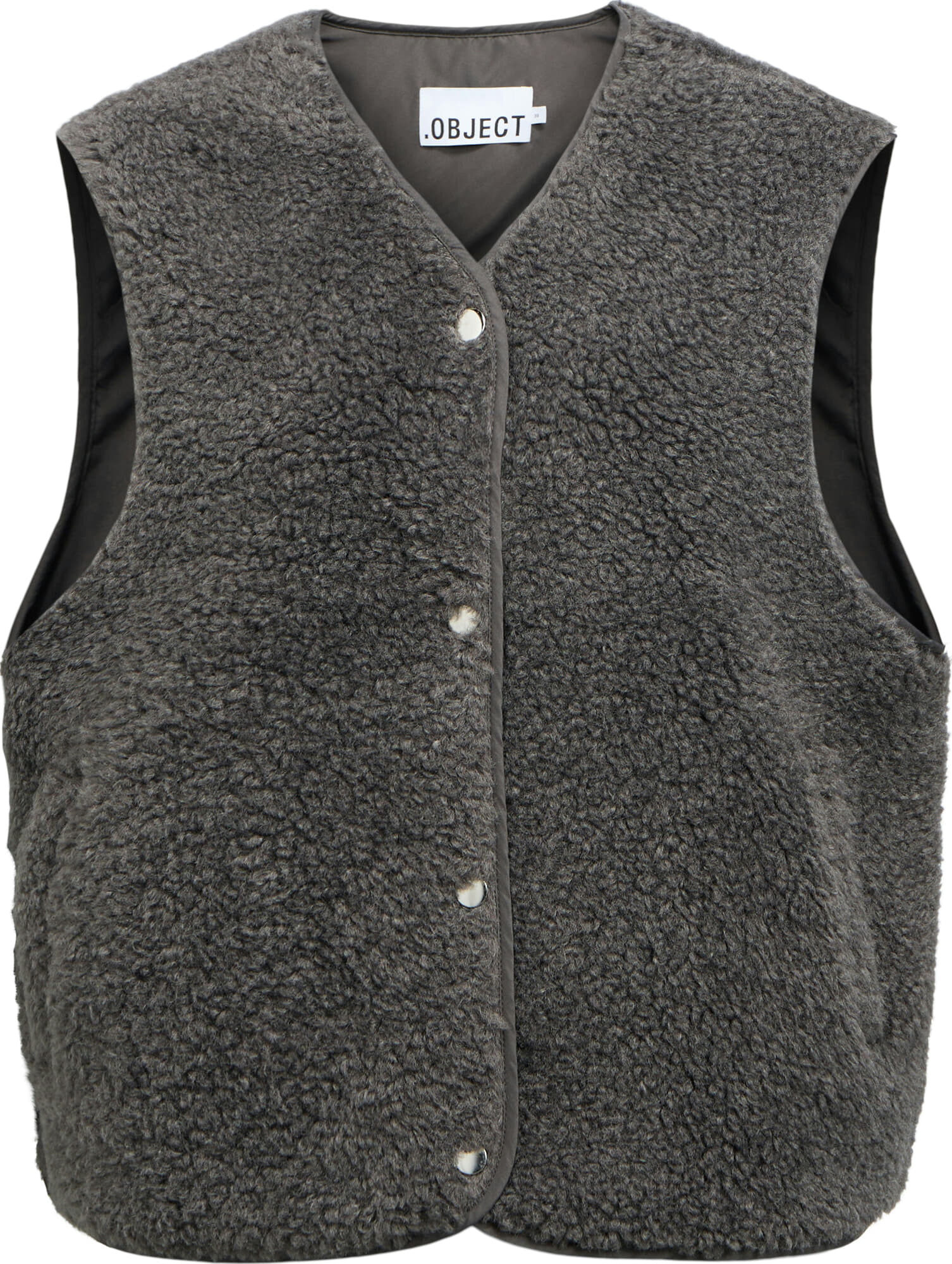 Object Bodywarmer Ella Teddy Antraciet