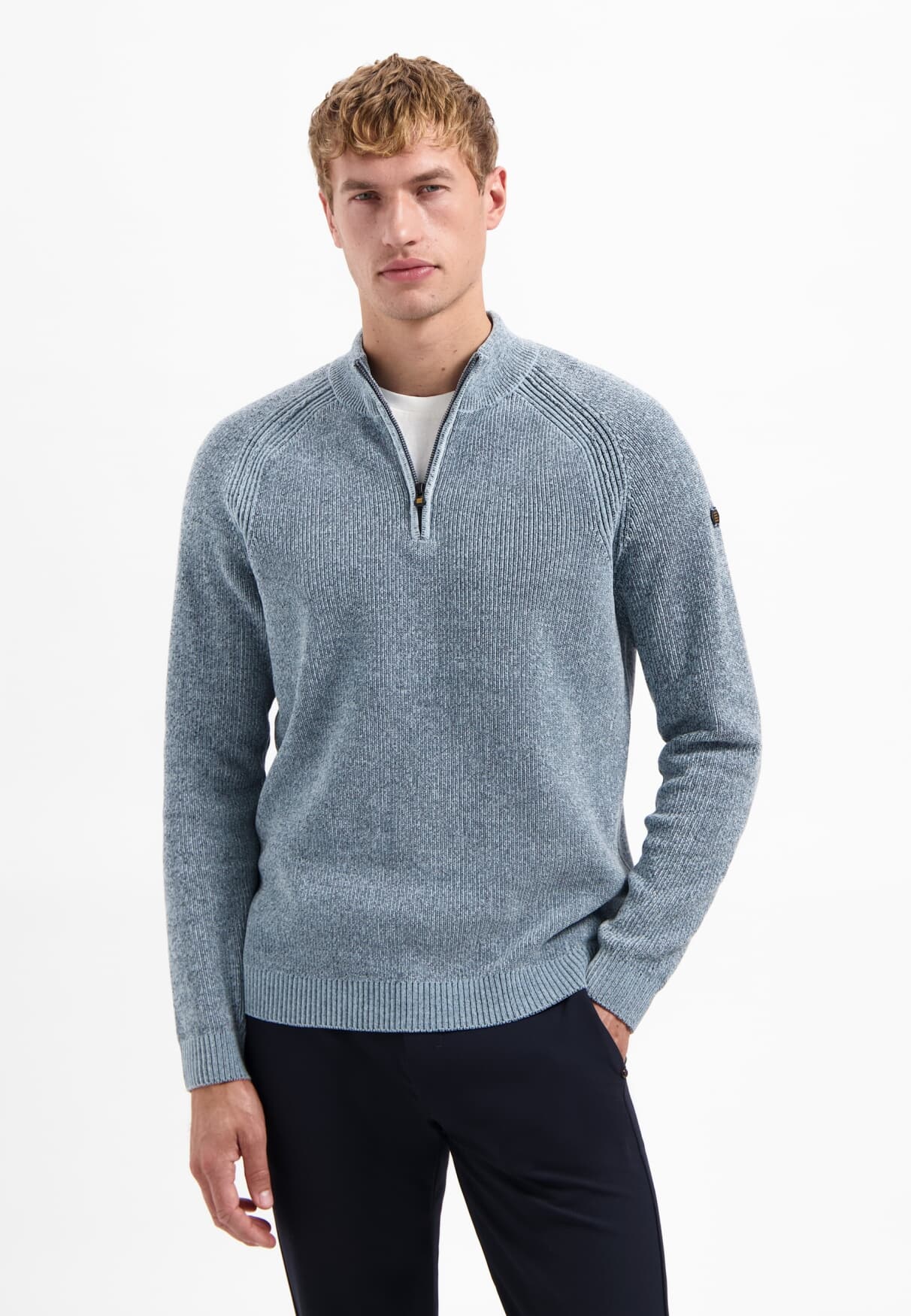 No Excess Zip-Trui Chenill Blauw