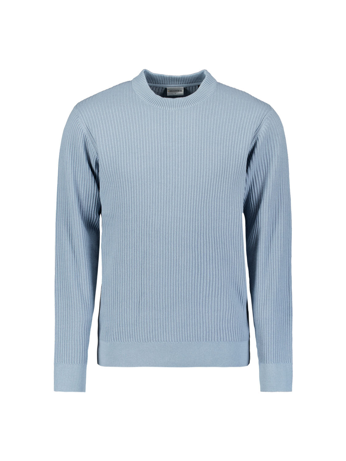 No Excess Pullover Rib Blauw