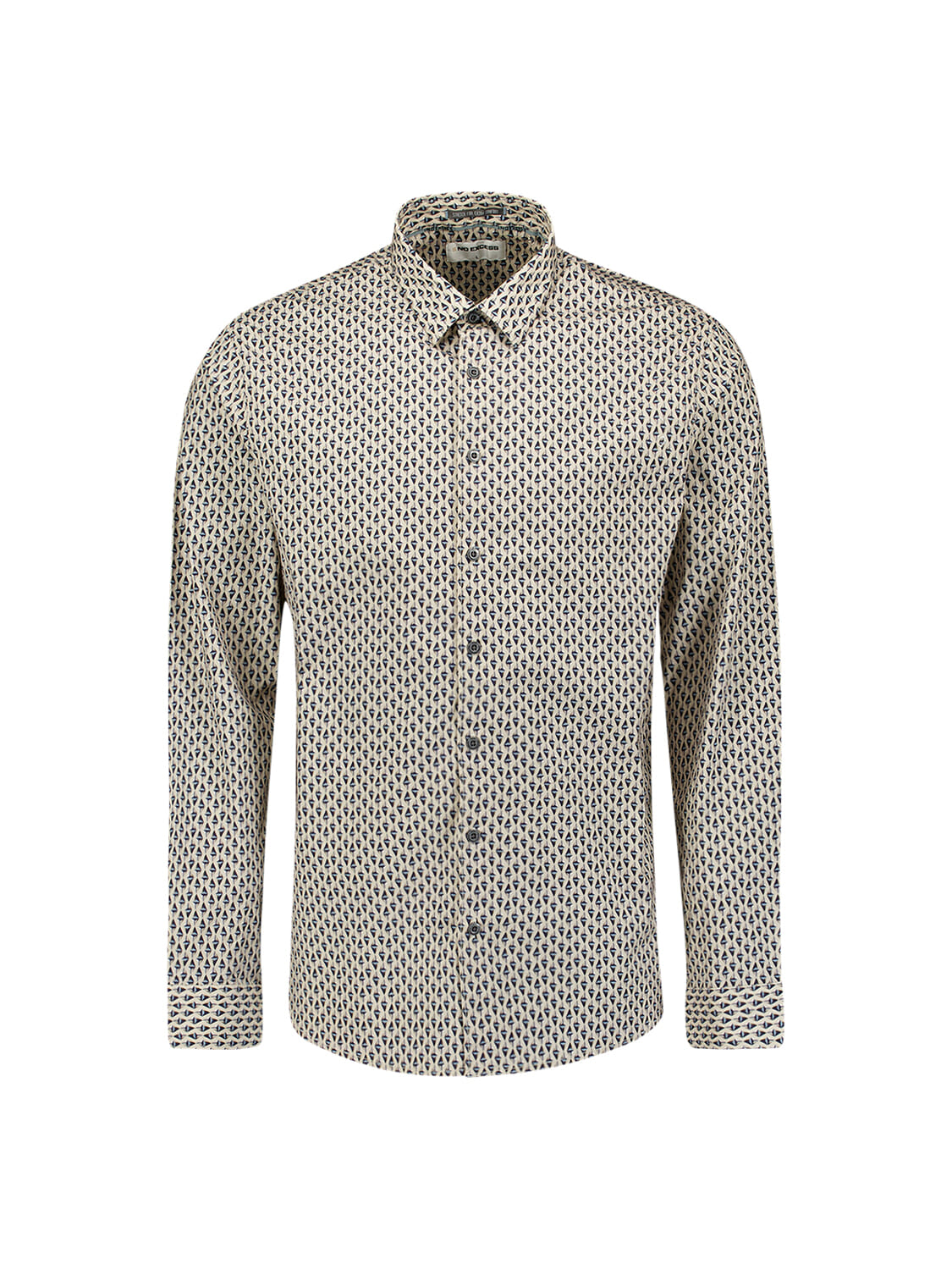 No Excess Overhemd Stretch Allover Printed Wit