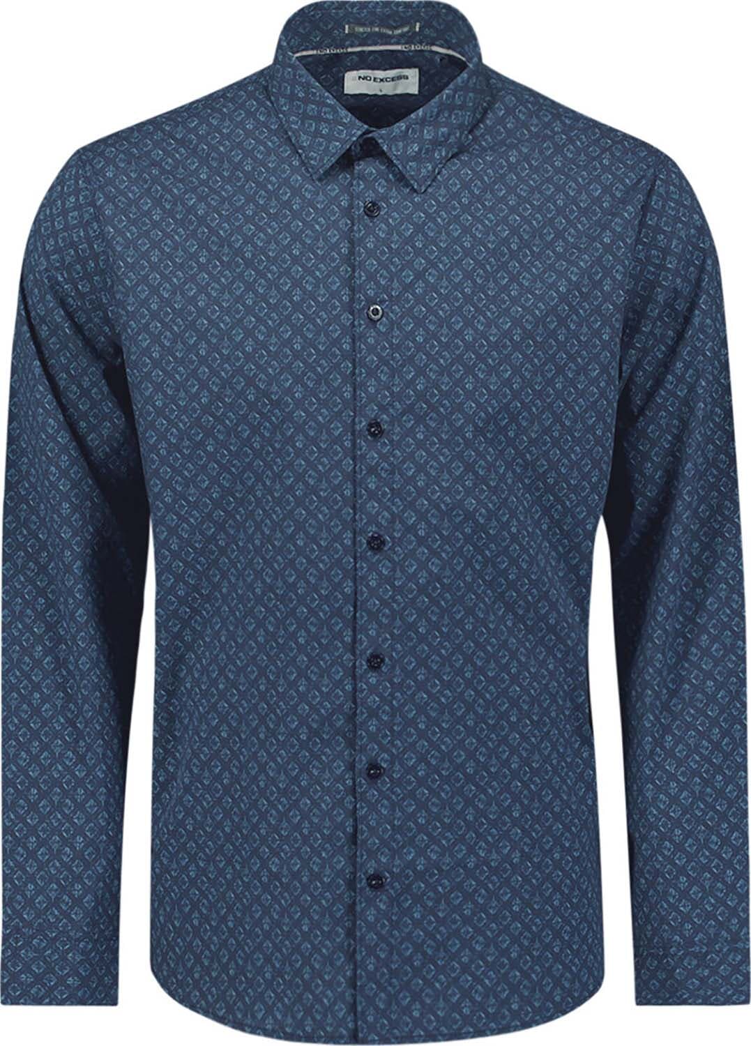 No Excess Overhemd Strech  Indigo