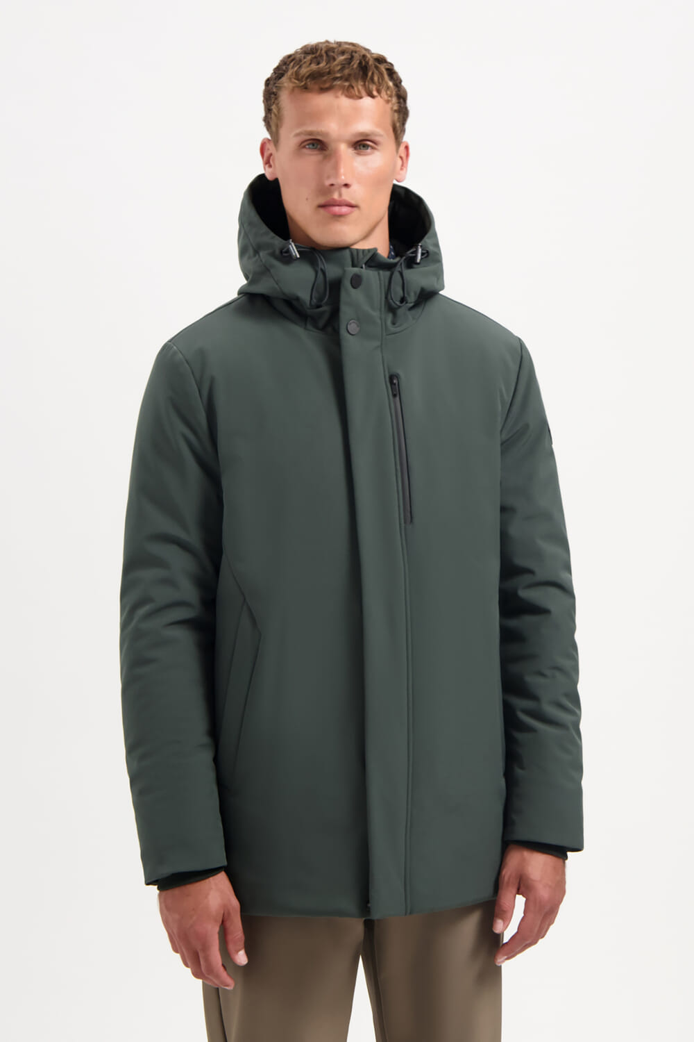 No Excess Softshell Parka Jas Lang Winddicht Grijs