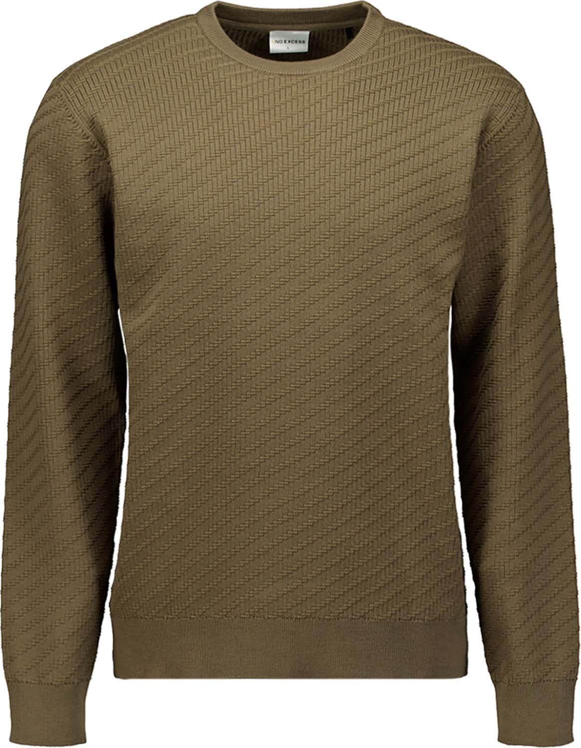 No Excess Pullover Jacquard Solid Taupe