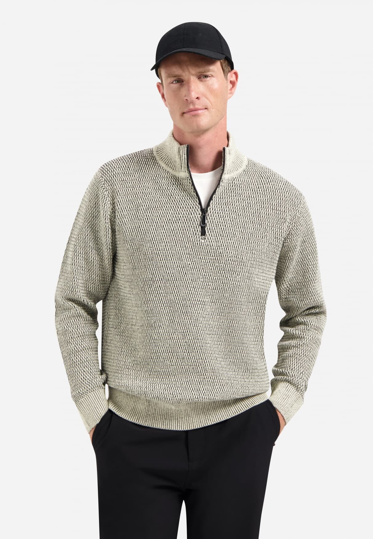 No Excess Zip-Trui Mel Antraciet