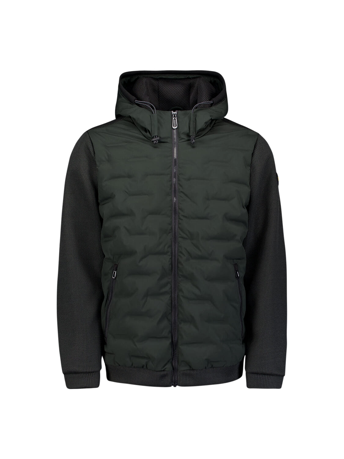 No Excess Gewatteerde Jas Kort Sealed Hooded Knit Grijs