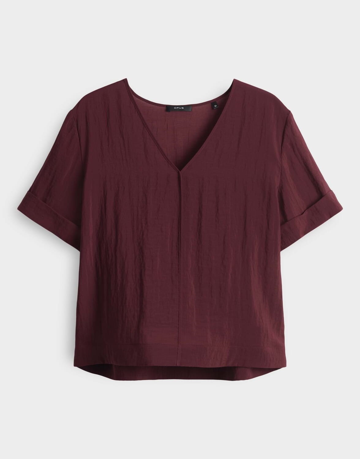 Opus Blouse Filka Viscosemix Boxy Fit Rood