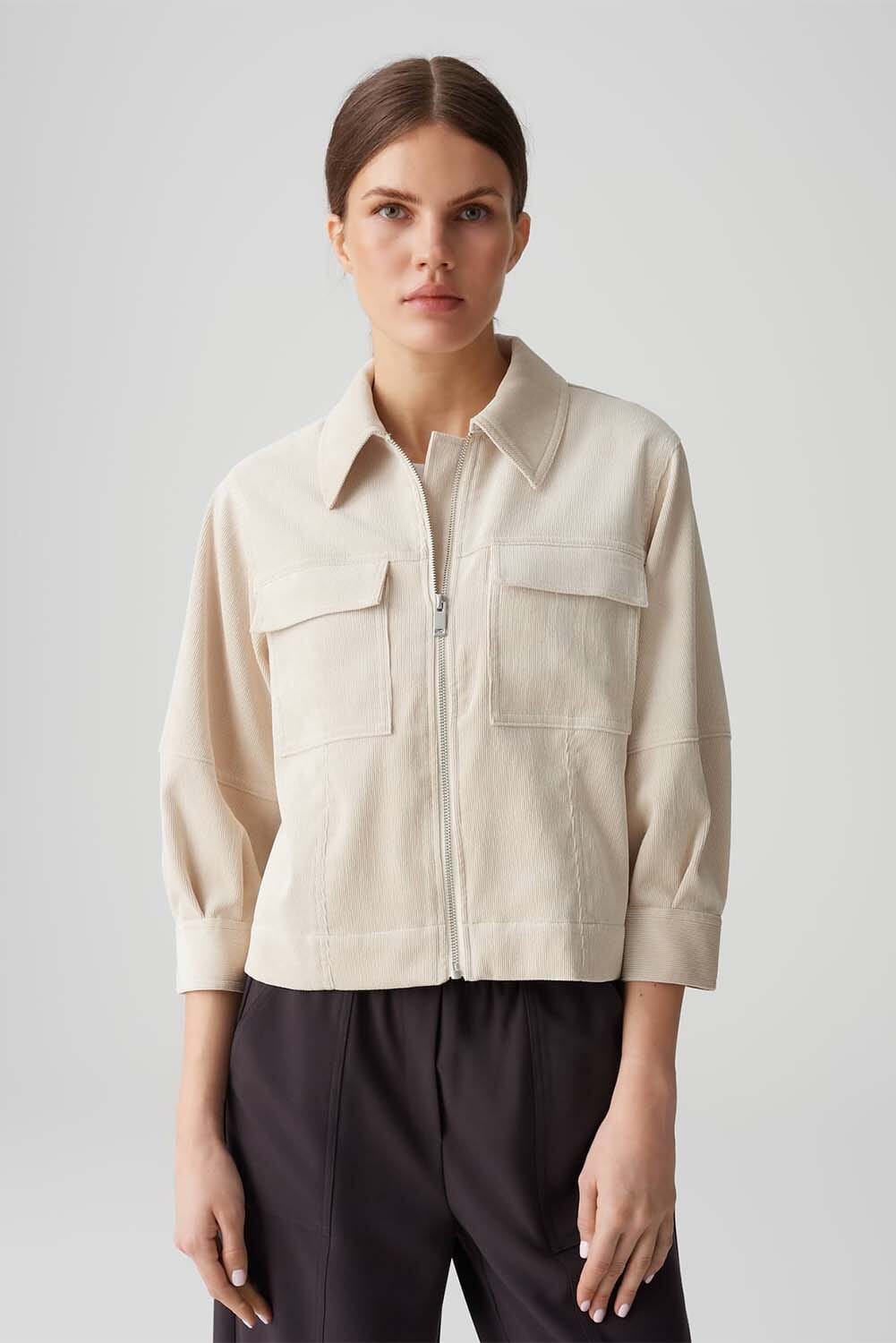 Opus Kort Jack Hamoni Boxy Fit Beige