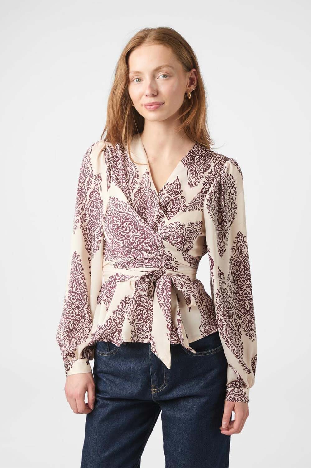 Neo Noir Blouse Rista Paisy Rood