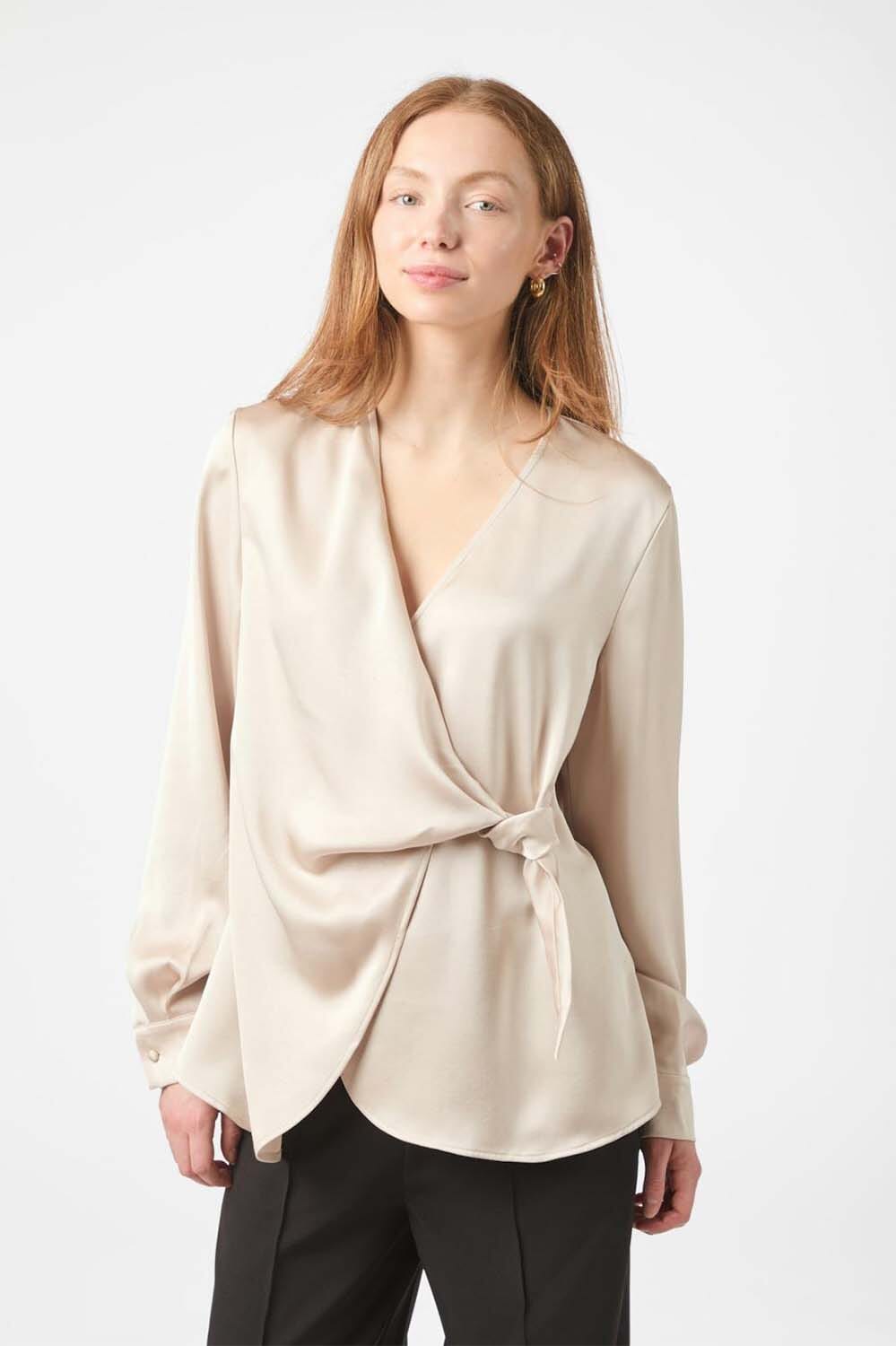 Neo Noir Blouse Petris Heavy Sateen  Beige
