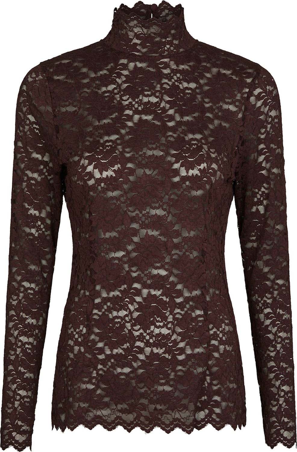 Neo Noir Top Liza Lace Bordeaux Rood