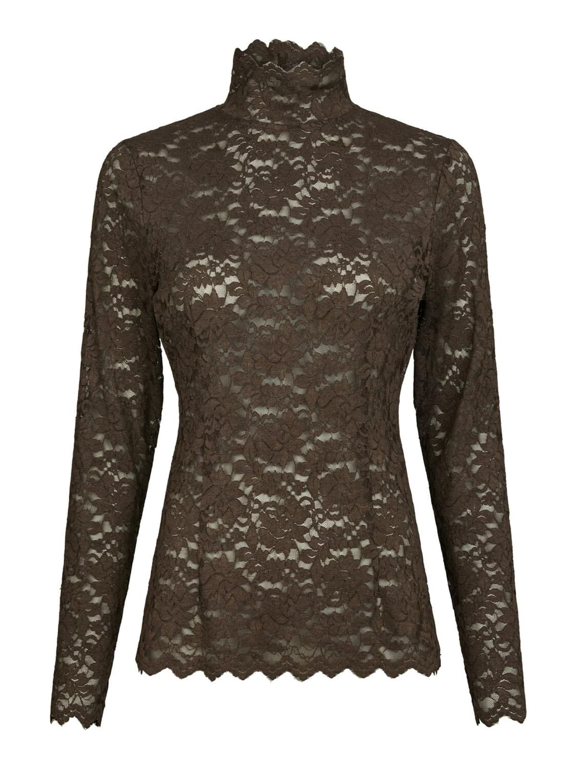 Neo Noir Top Liza Lace Flower Bruin