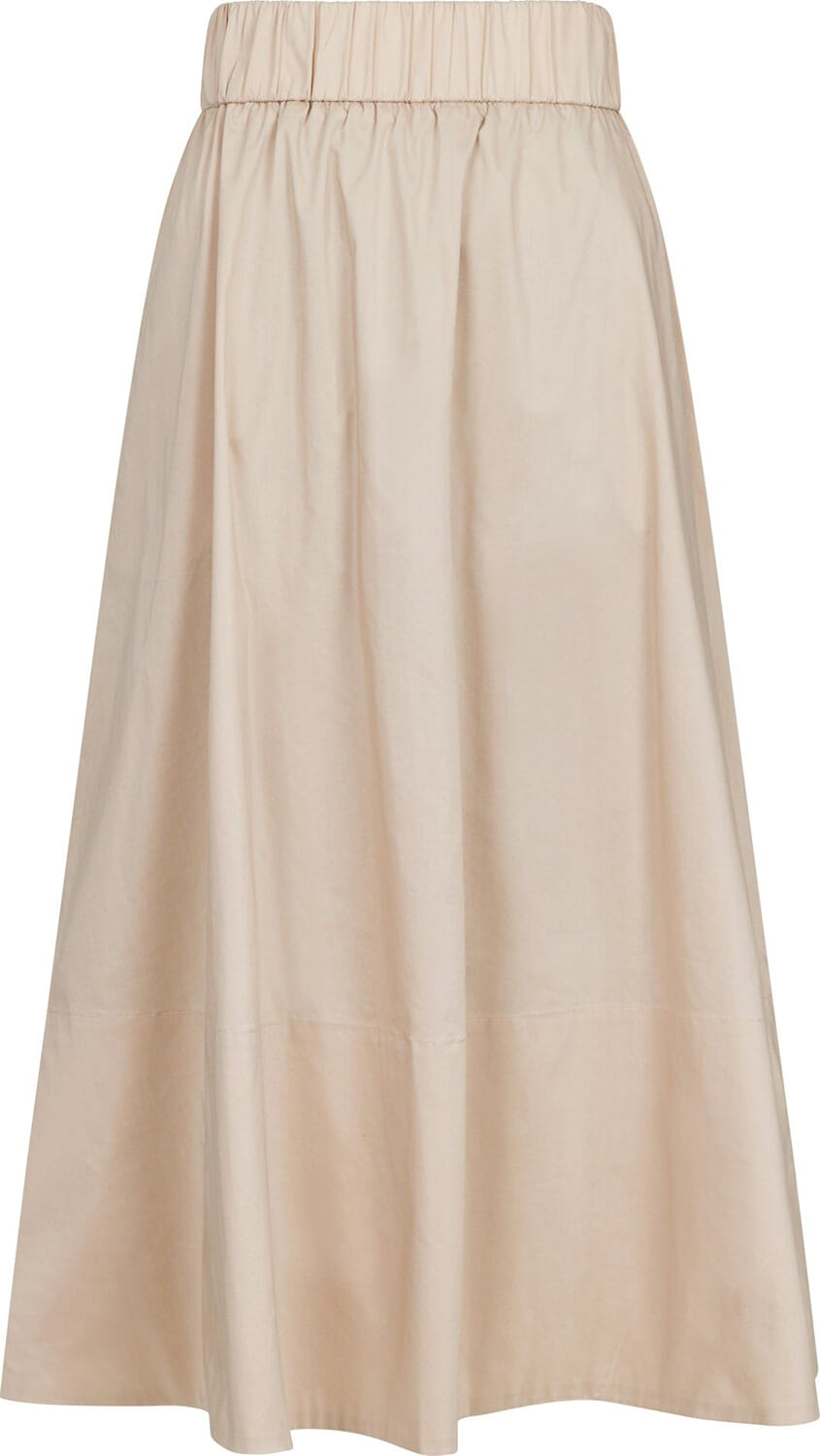 Neo Noir Yara Poplin Skirt Bruin