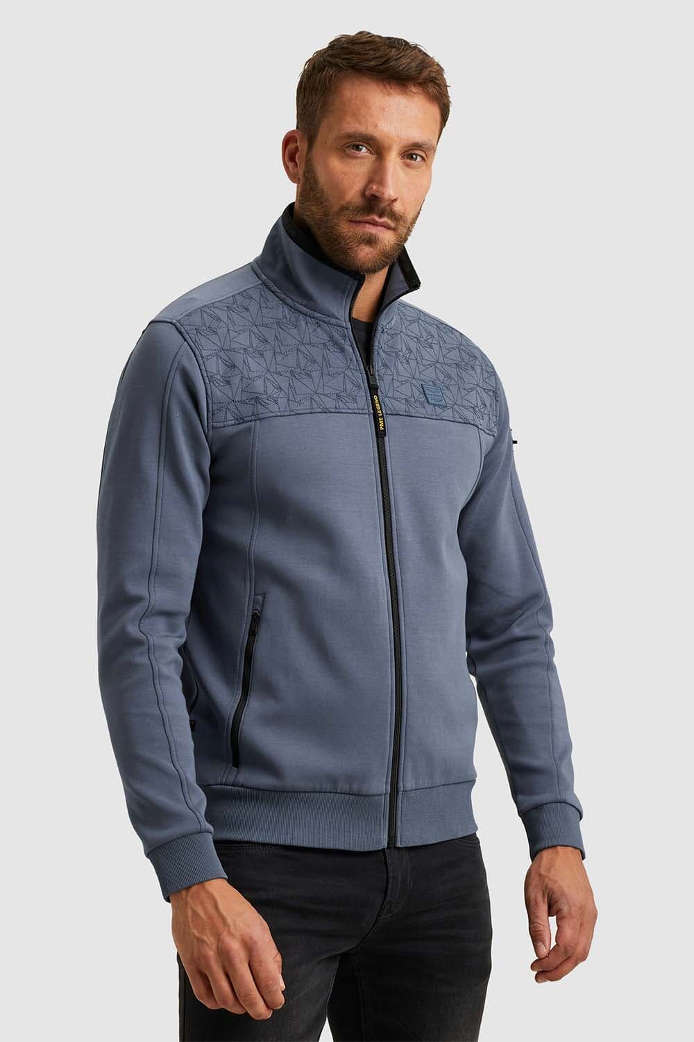 Pme Legend Zip jacket interlock sweat Indigo
