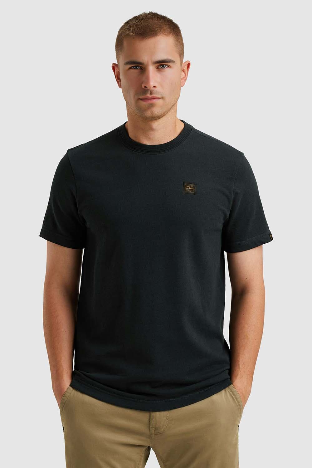 Pme Legend T-shirt met logo op de borst Blauw