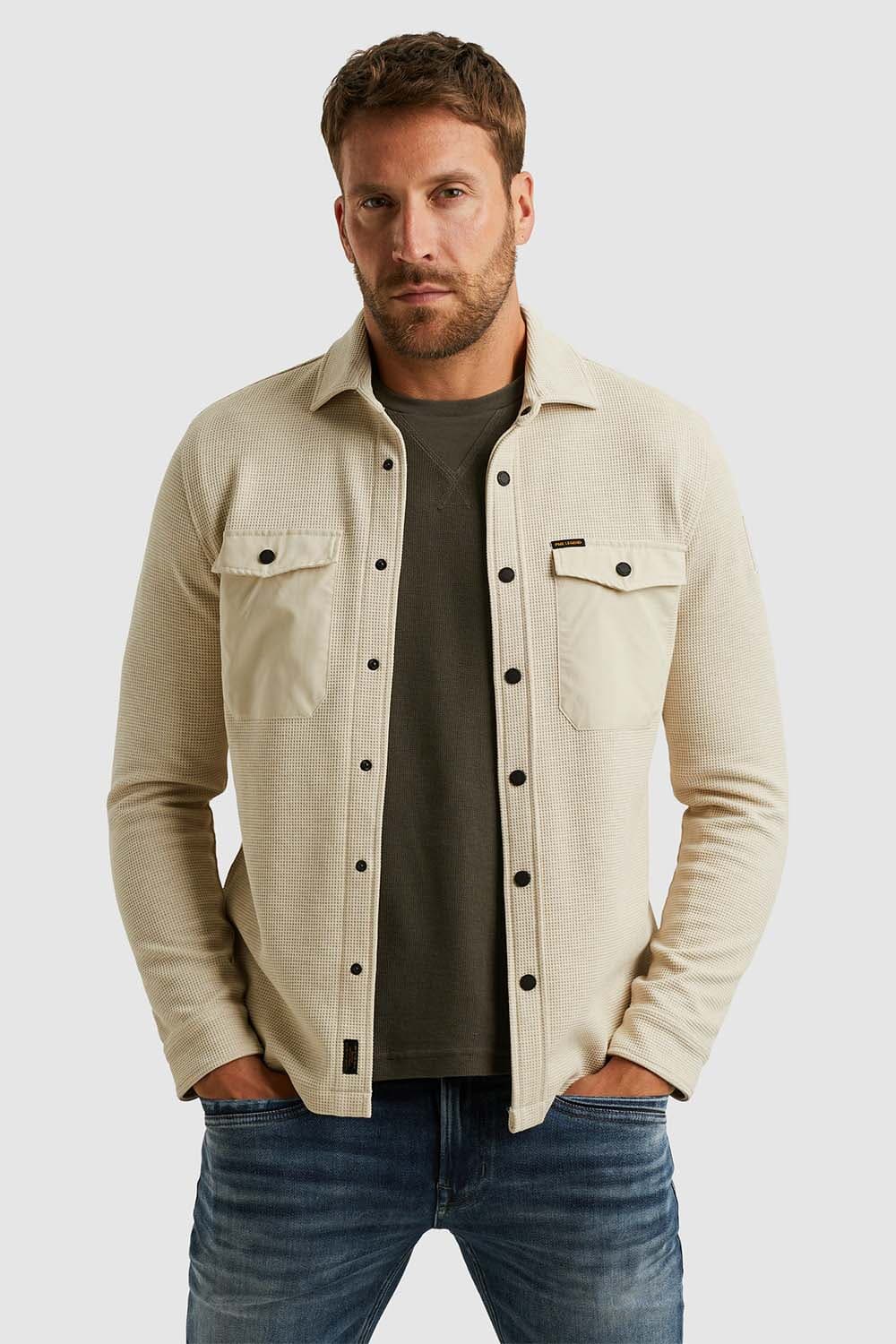 Pme Legend LONG SLEEVE SHIRT Waffle Jersey Beige