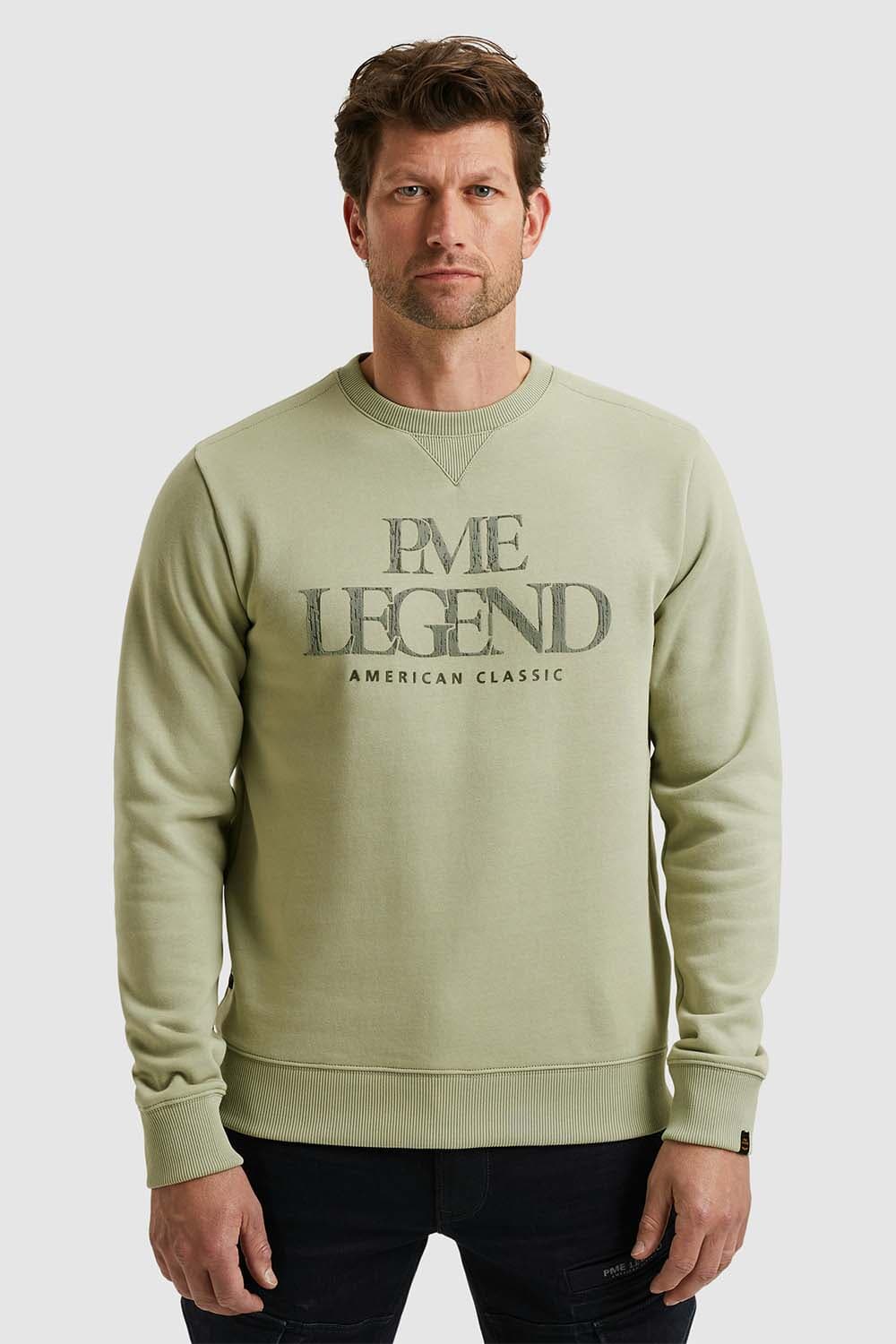 Pme Legend Sweater Artwork ronde hals Groen