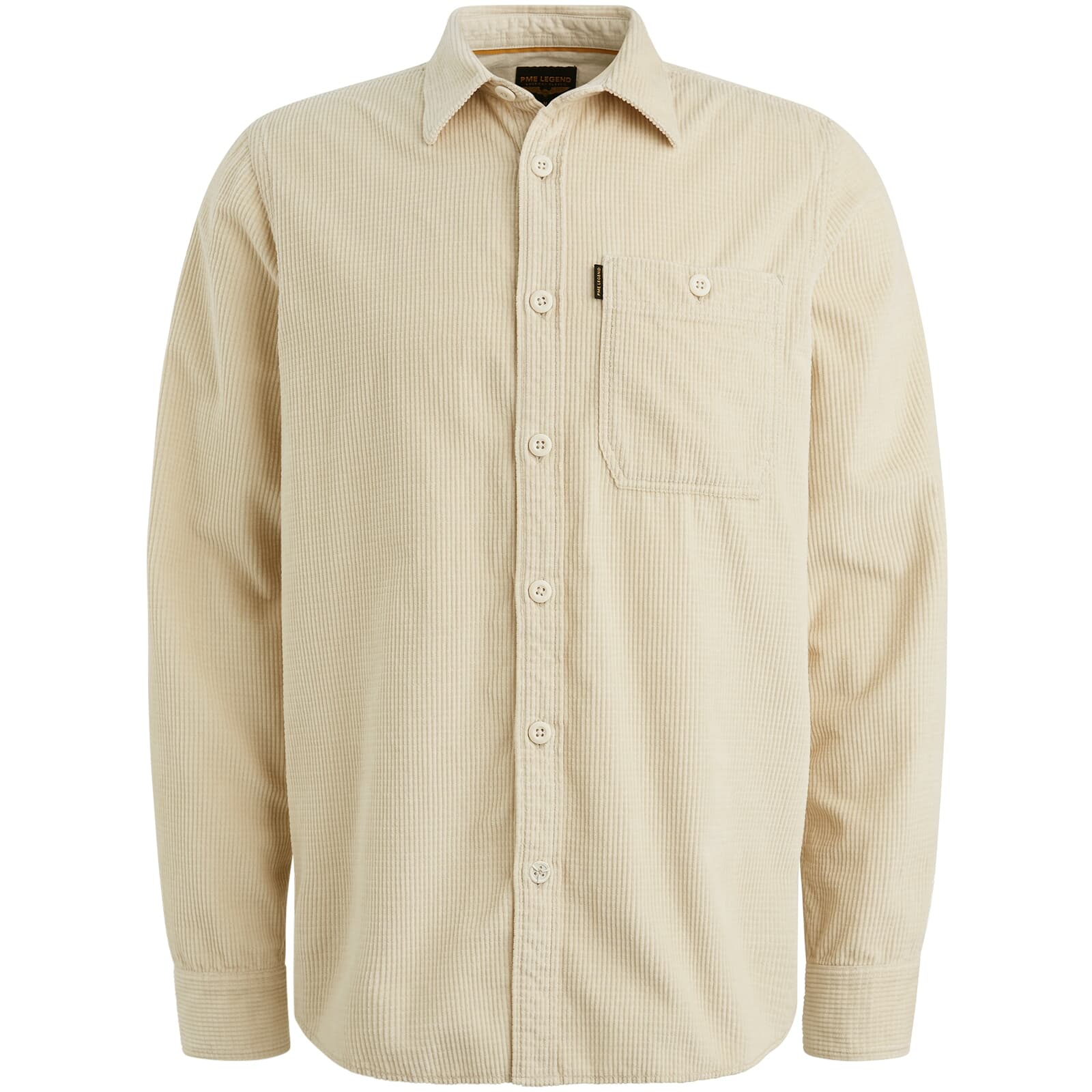 Pme Legend Overhemd met wafelstructuur corduroy Beige Pme Legend Overhemd met wafelstructuur corduroy Beige