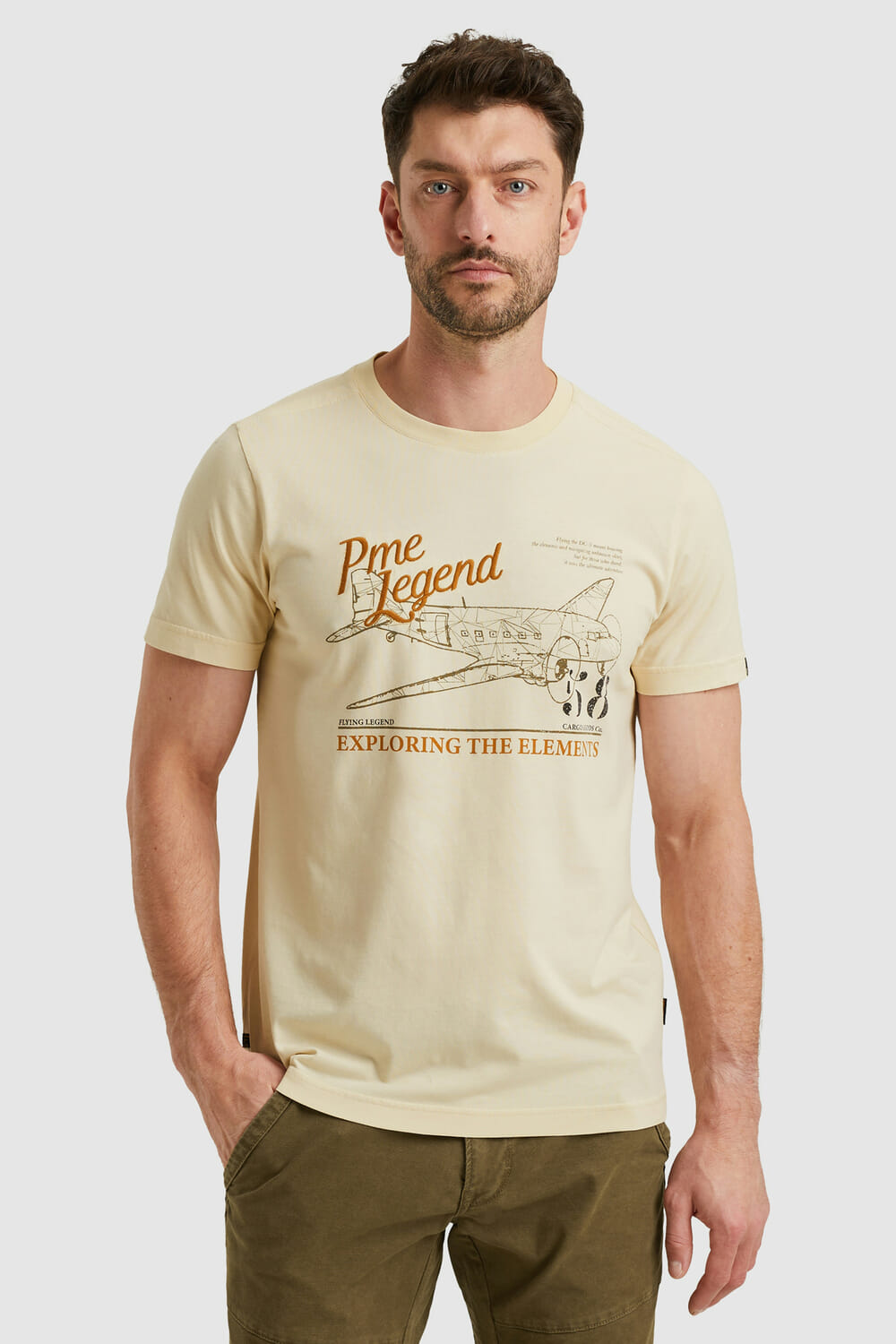 Pme Legend T-shirt Single Jersey Beige