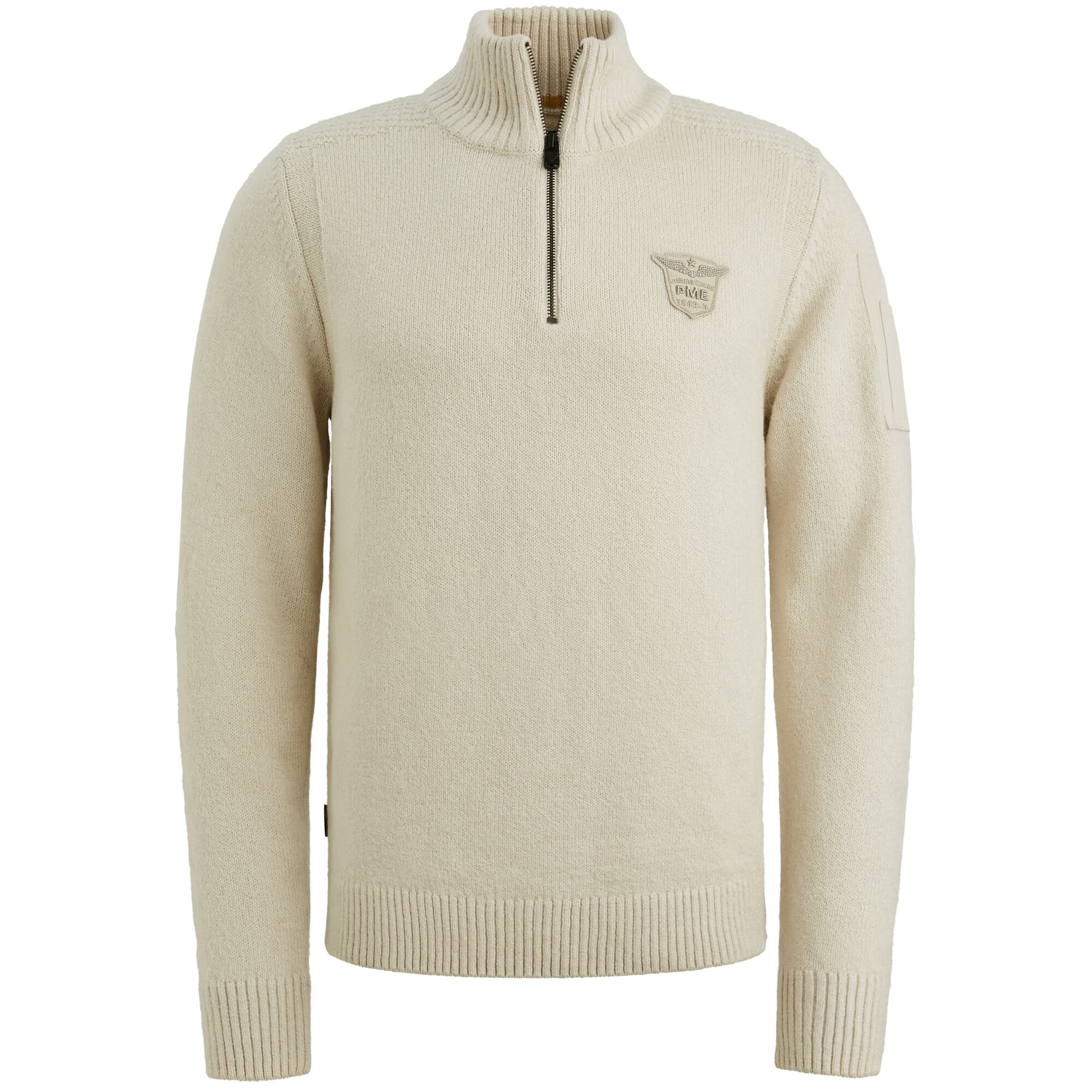 Pme Legend Half zip collar soft blend Grijs