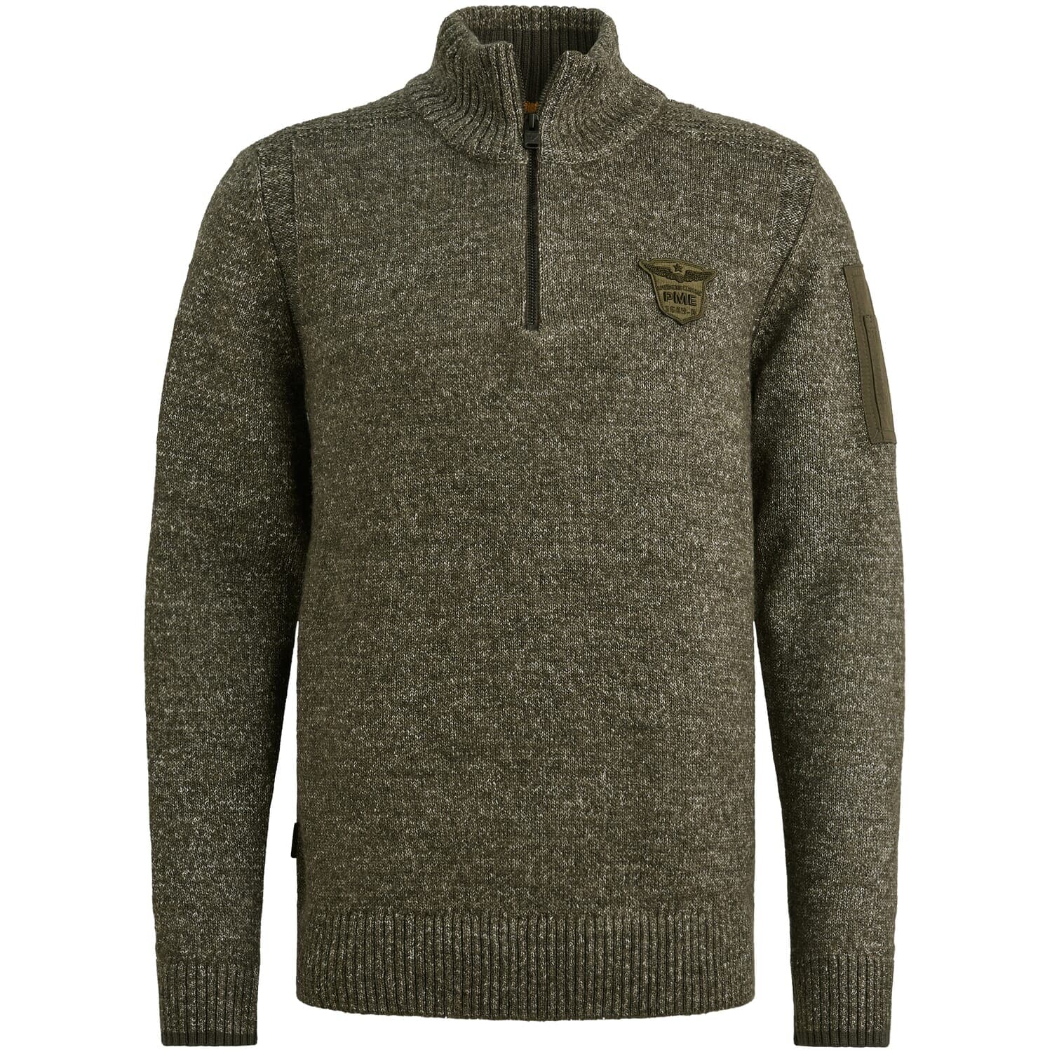Pme Legend Half-zip Trui soft blend Grijs