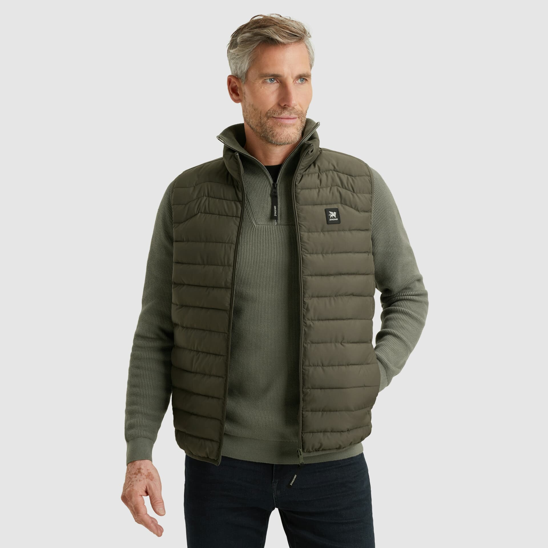 Vanguard Bodywarmer Trackout met Tech Down Grijs