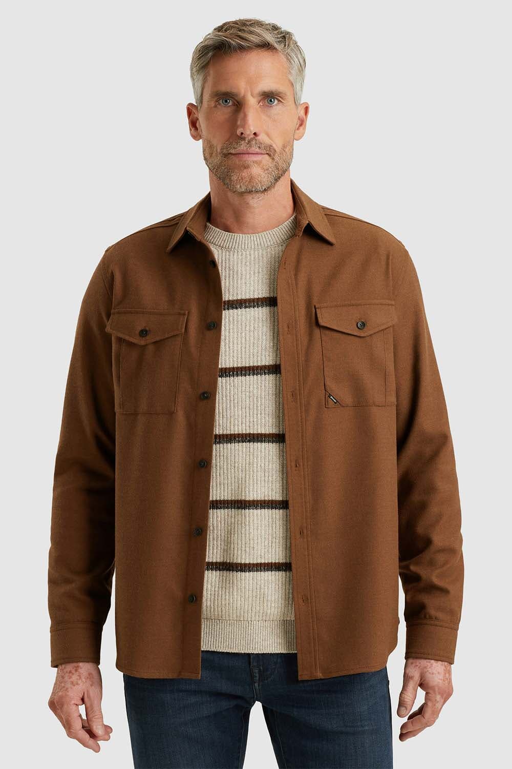 Vanguard Overhemd met 4-way stretch Grijs