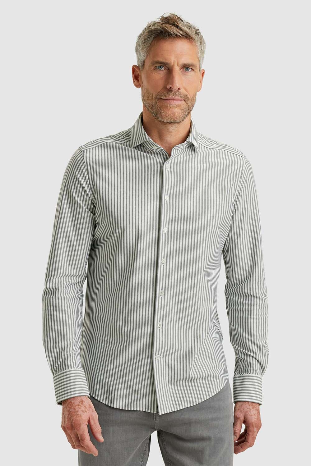 Vanguard Overhemd met streeppatroon Grijs