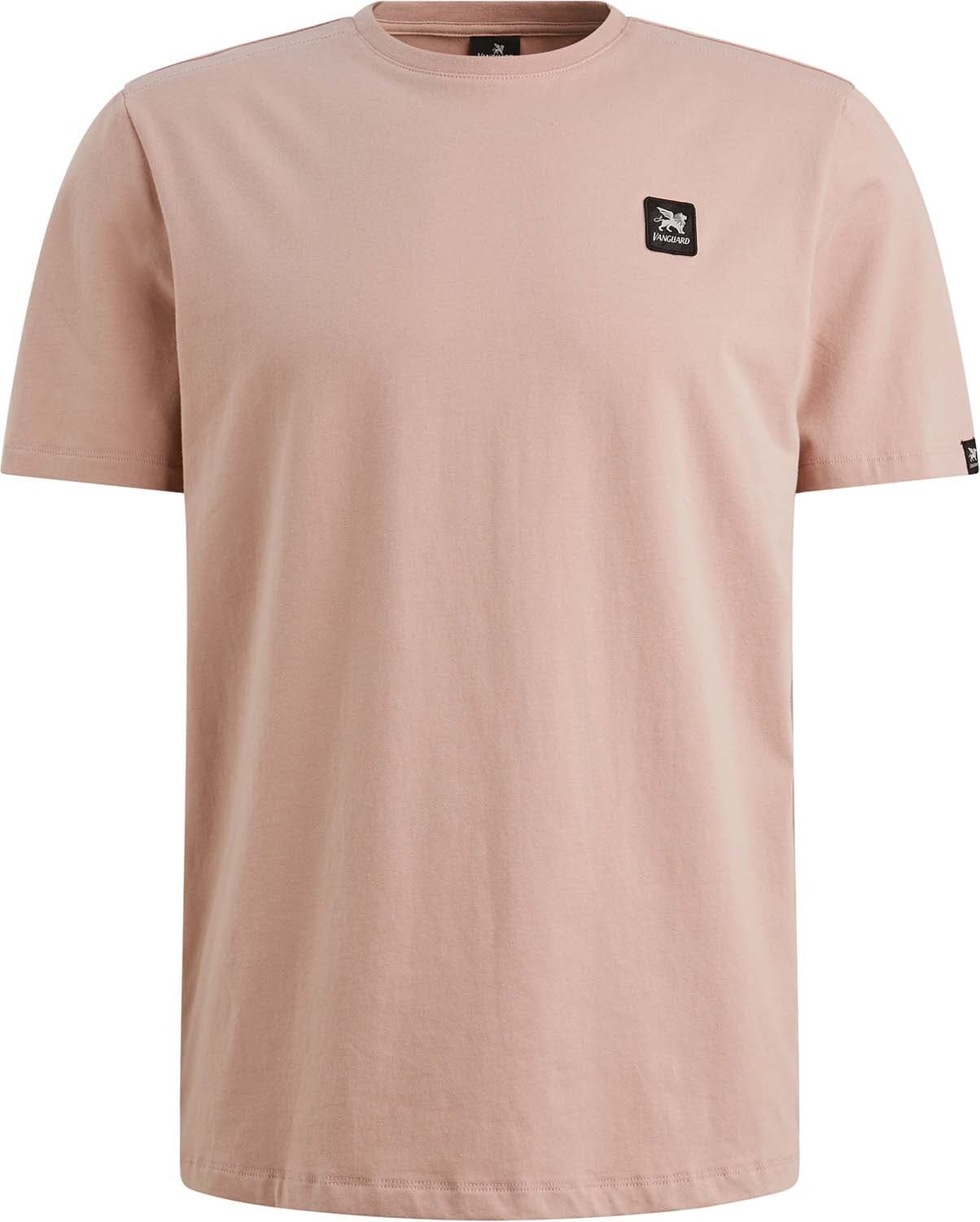 Vanguard T-shirt met Badge en Stretch Roze