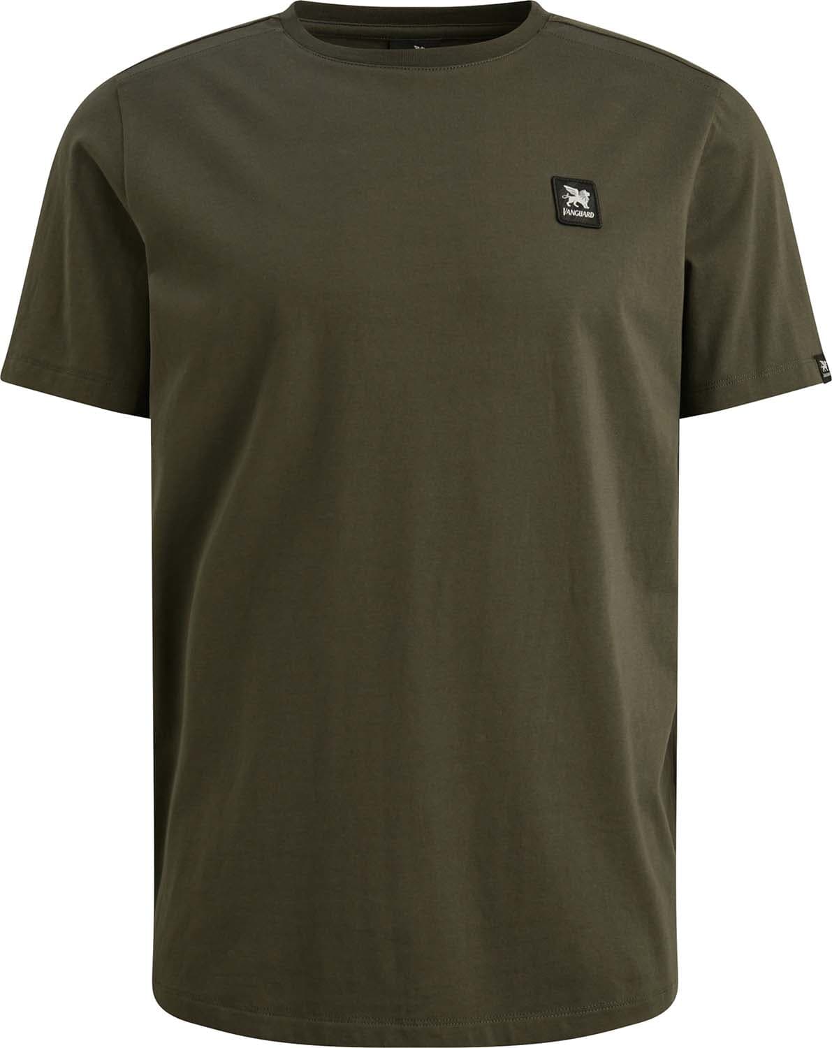 Vanguard T-shirt met Badge en Stretch Grijs