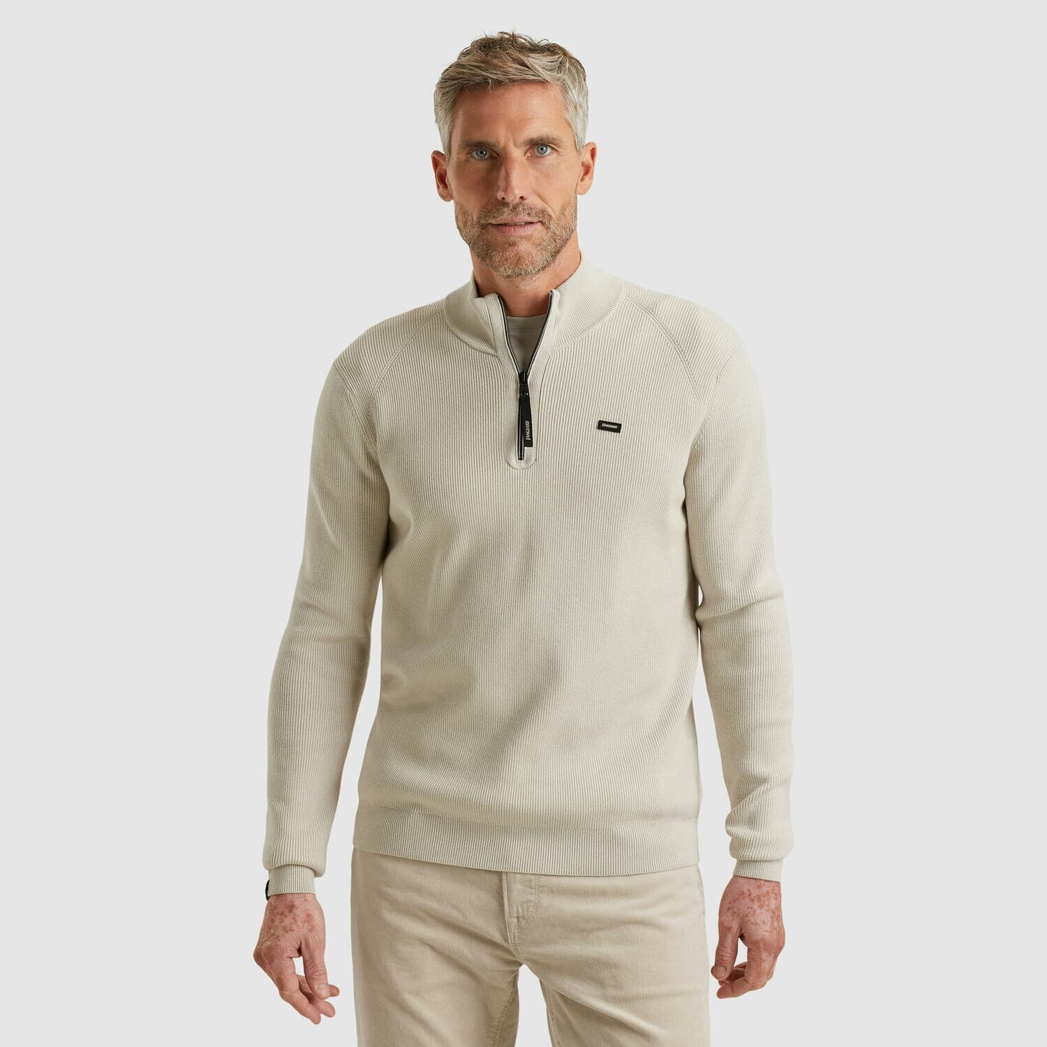 Vanguard Half-zip Trui Off White