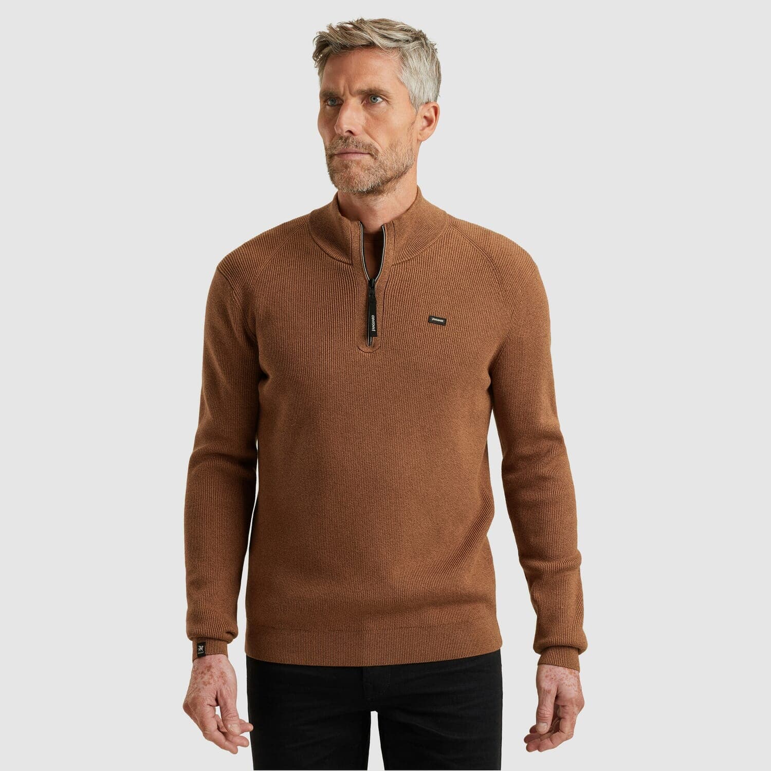 Vanguard Half-zip Trui Bruin