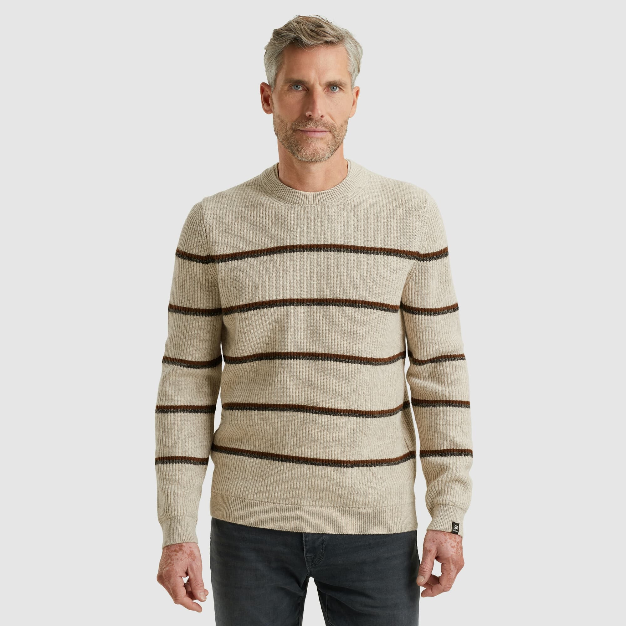 Vanguard Trui Stripe Off White