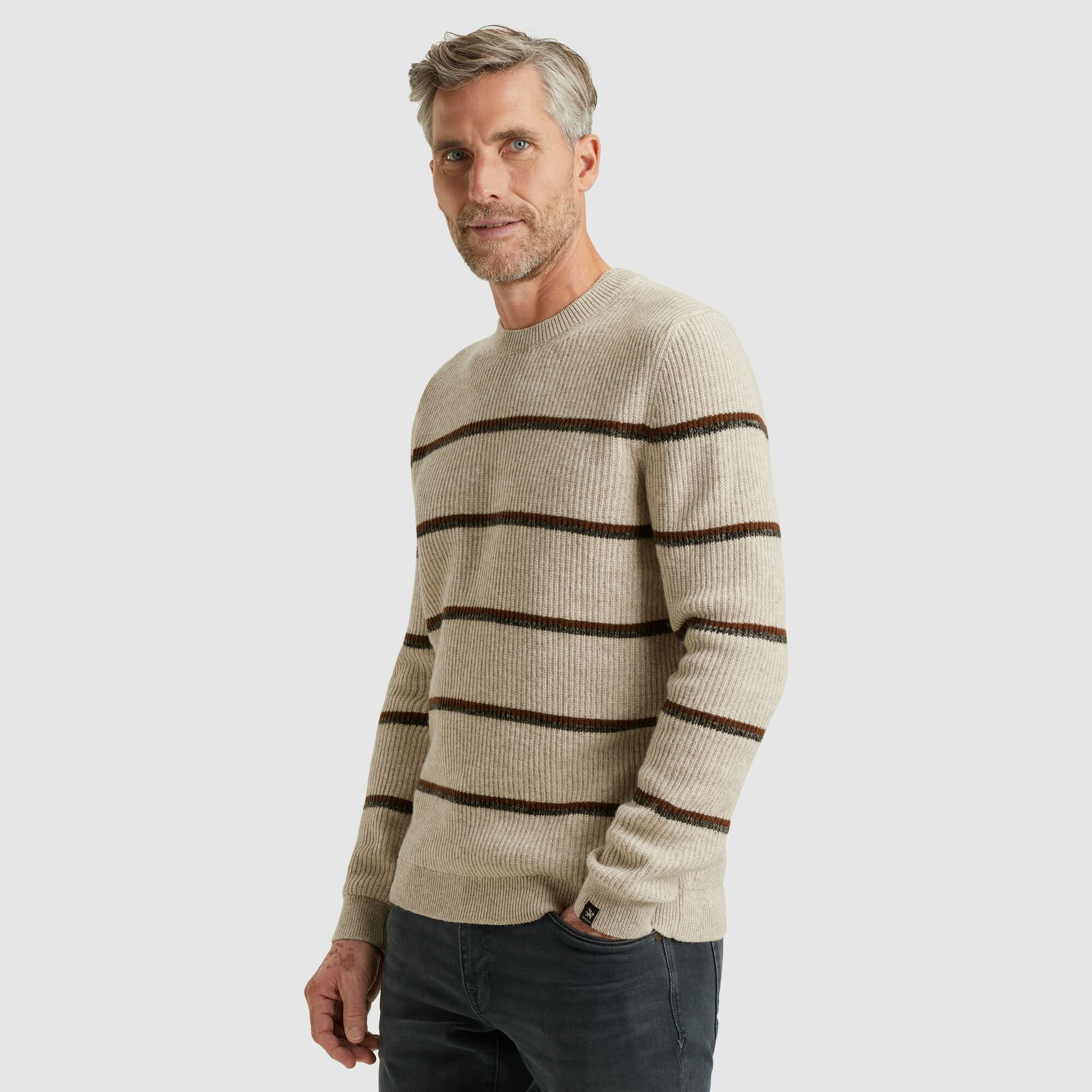 Vanguard Trui Stripe Off White