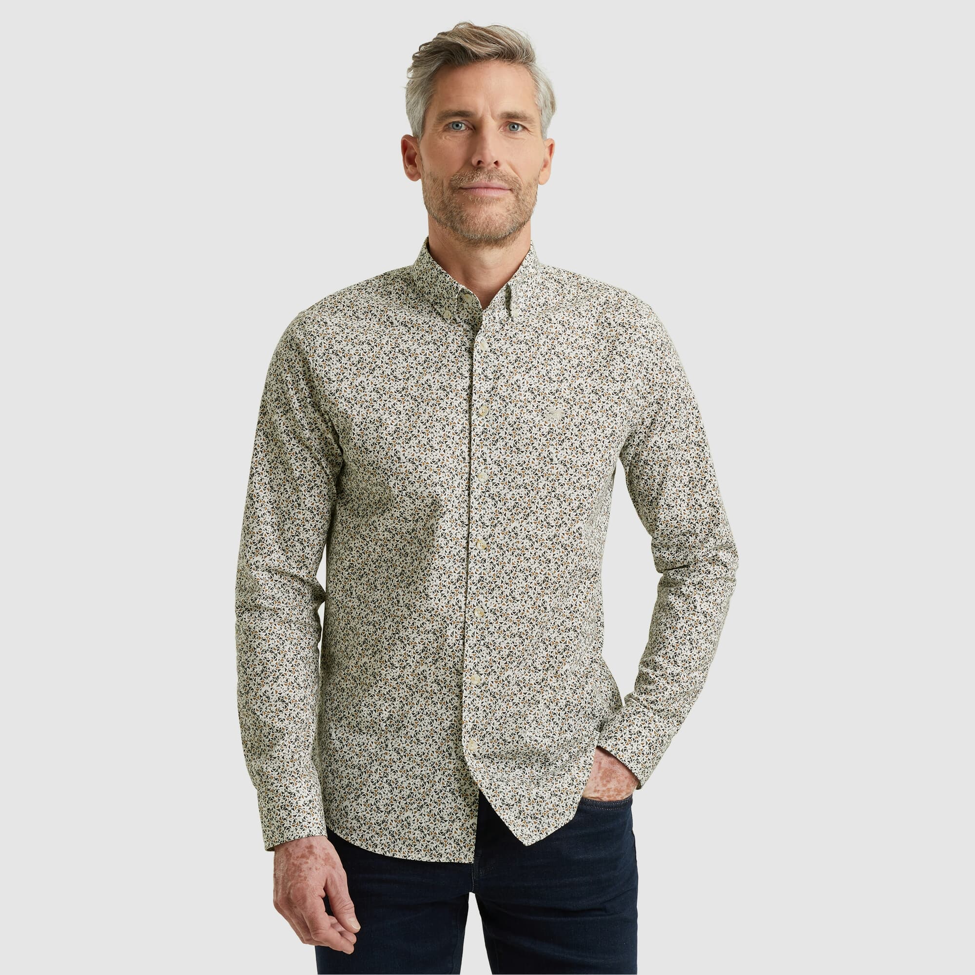 Vanguard Overhemd Print on Poplin Wit